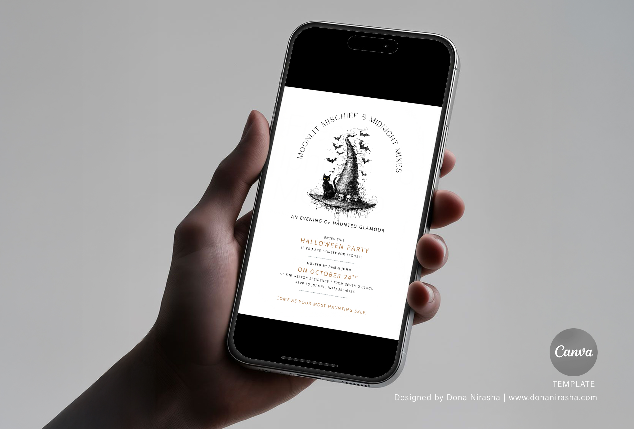 Halloween Canva Invitation - Temp 12
