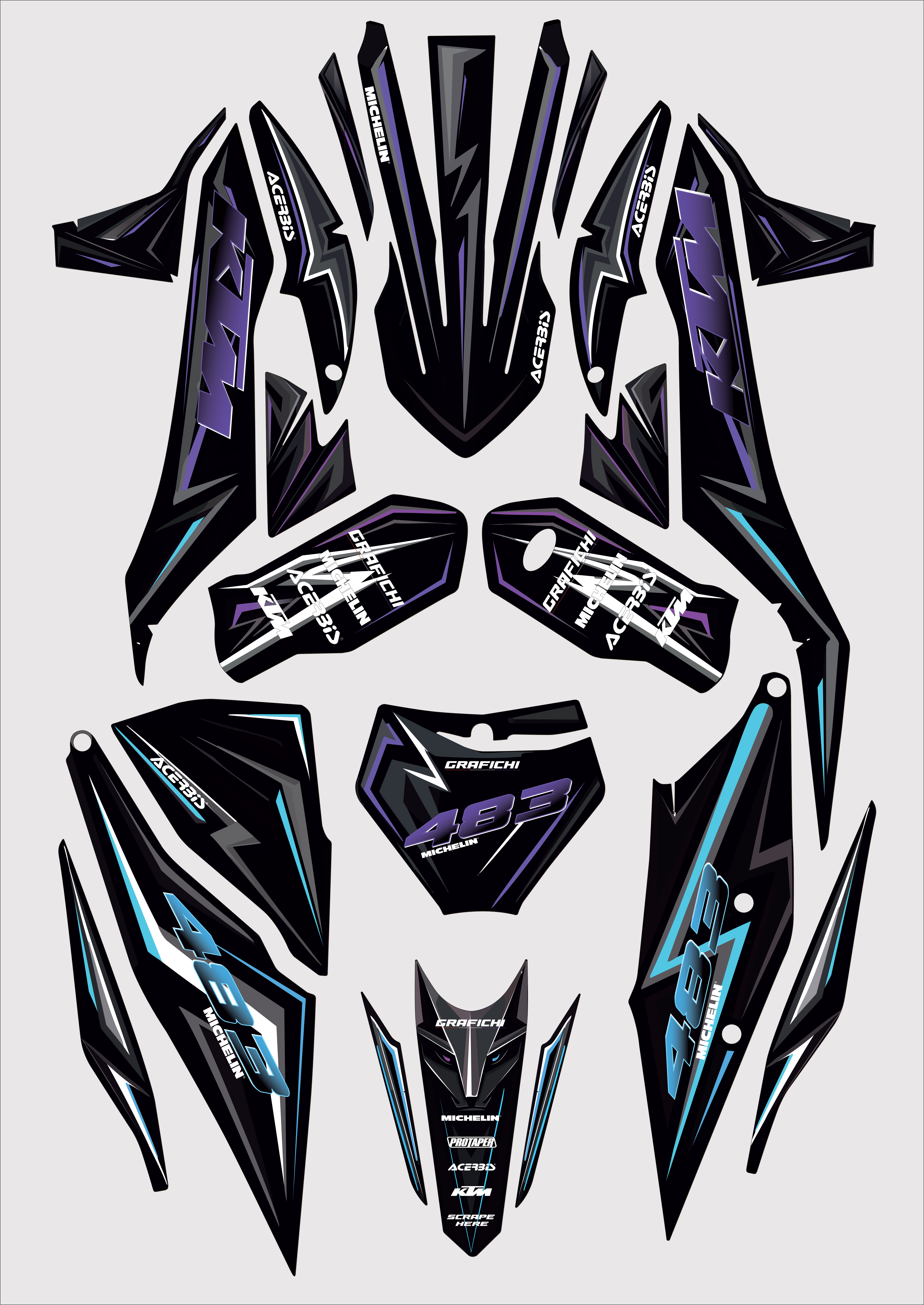 Graphic Kit KTM SX/ SX-F 2019-2022 | Multiple Colors
