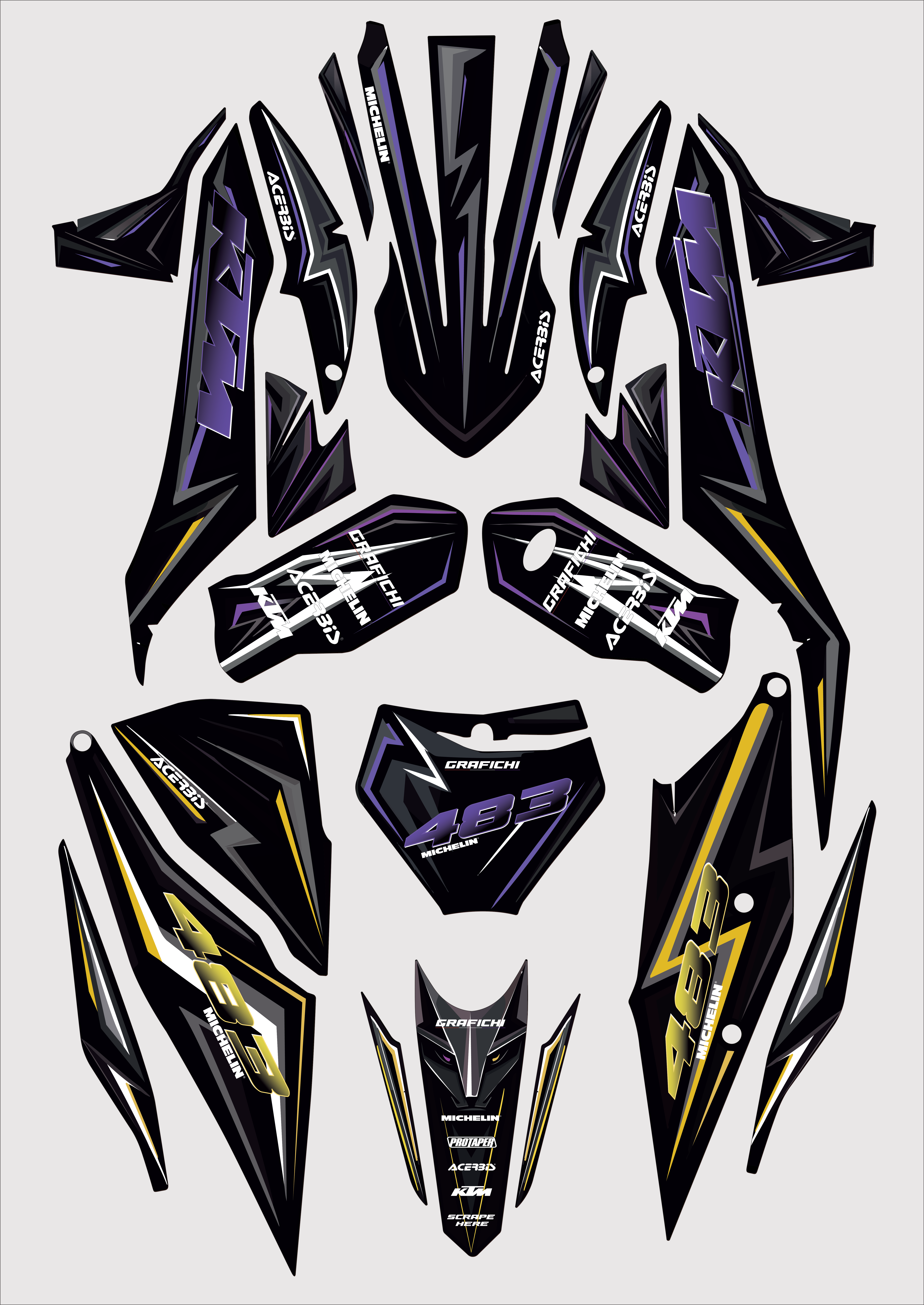 Graphic Kit KTM SX/ SX-F 2019-2022 | Multiple Colors