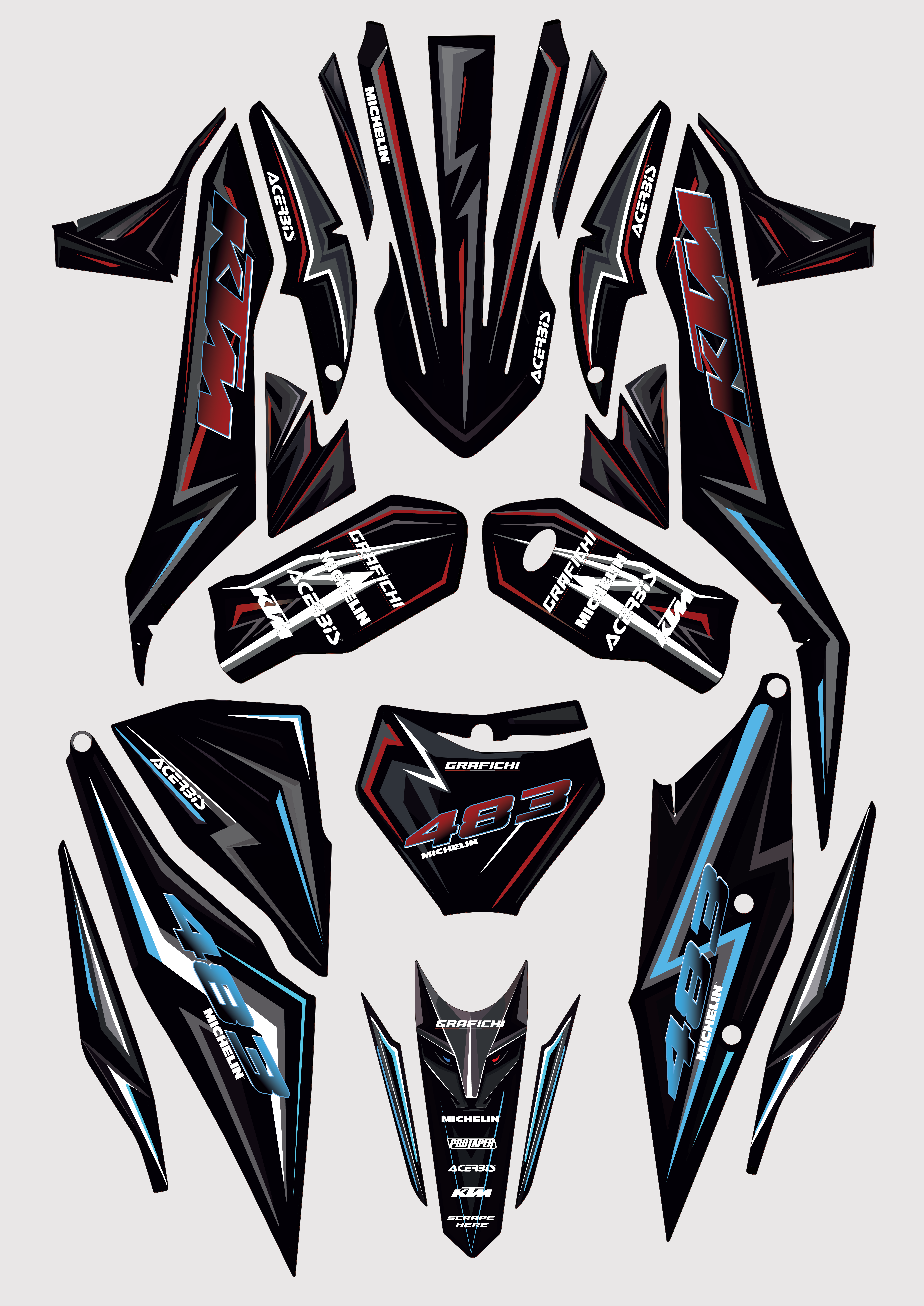 Graphic Kit KTM SX/ SX-F 2019-2022 | Multiple Colors