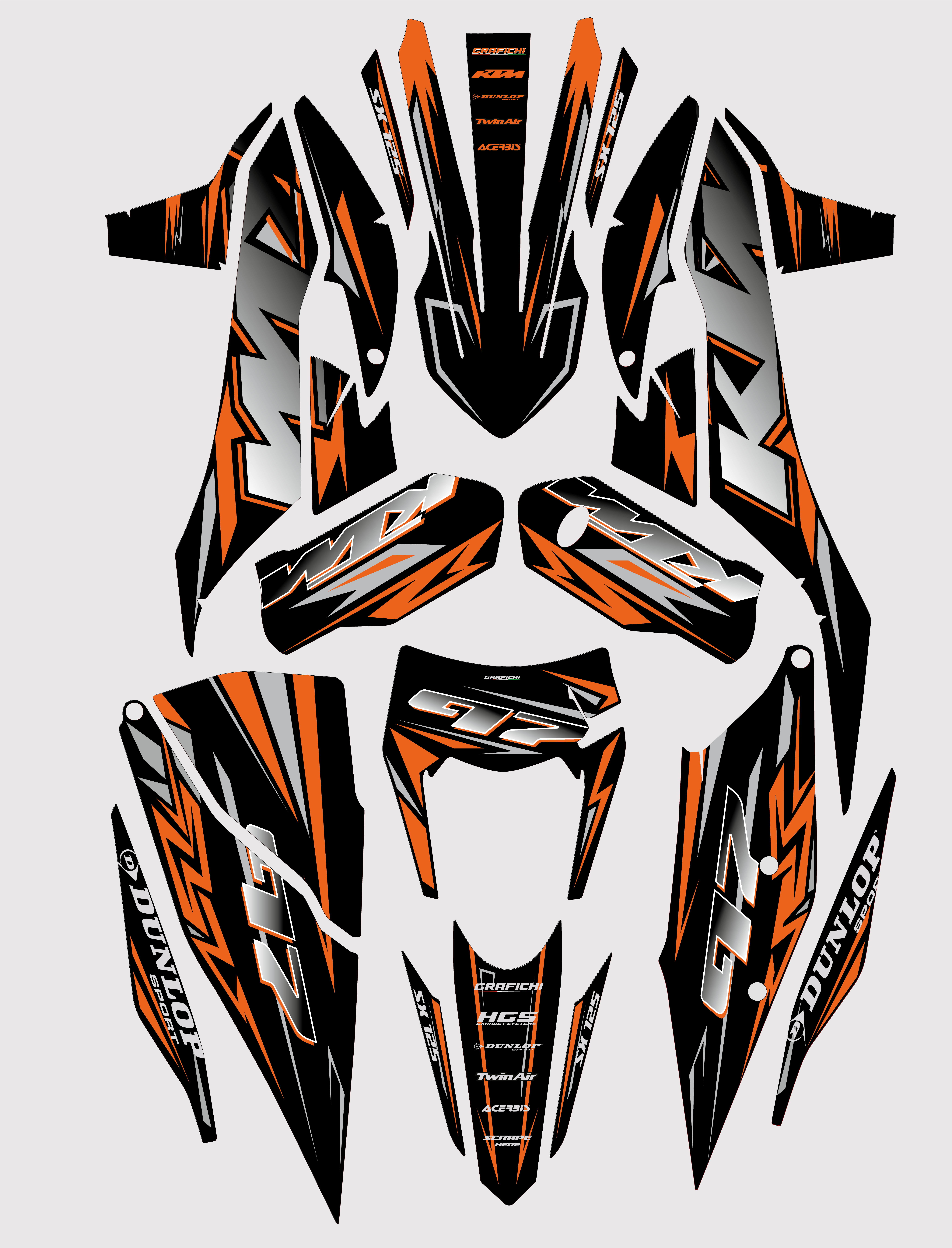 Graphic Kit KTM SX/ SX-F 2019-2022 | Multiple Colors
