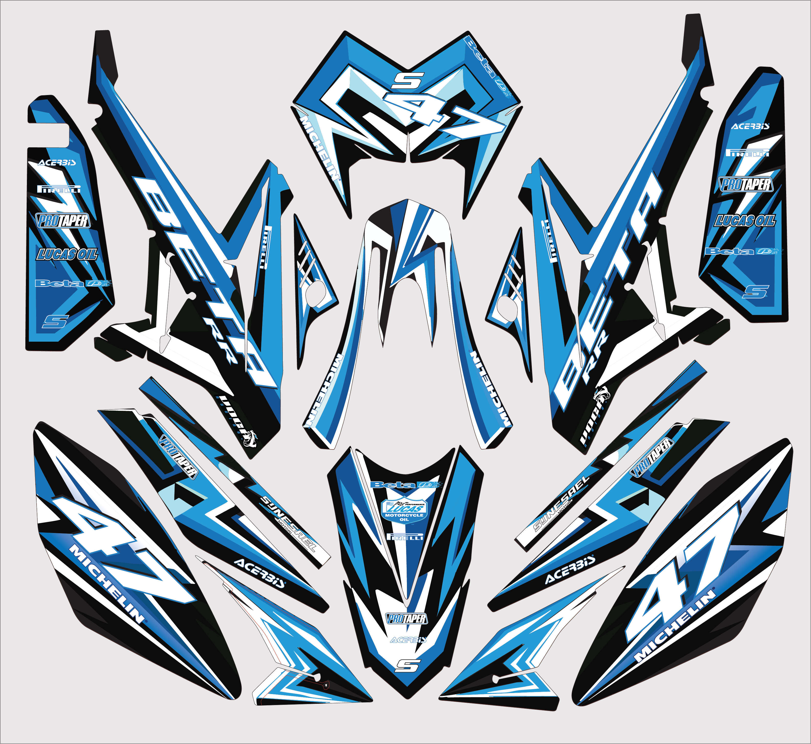 Blue Graphic Kit | Beta RR50 | 2011-2020 