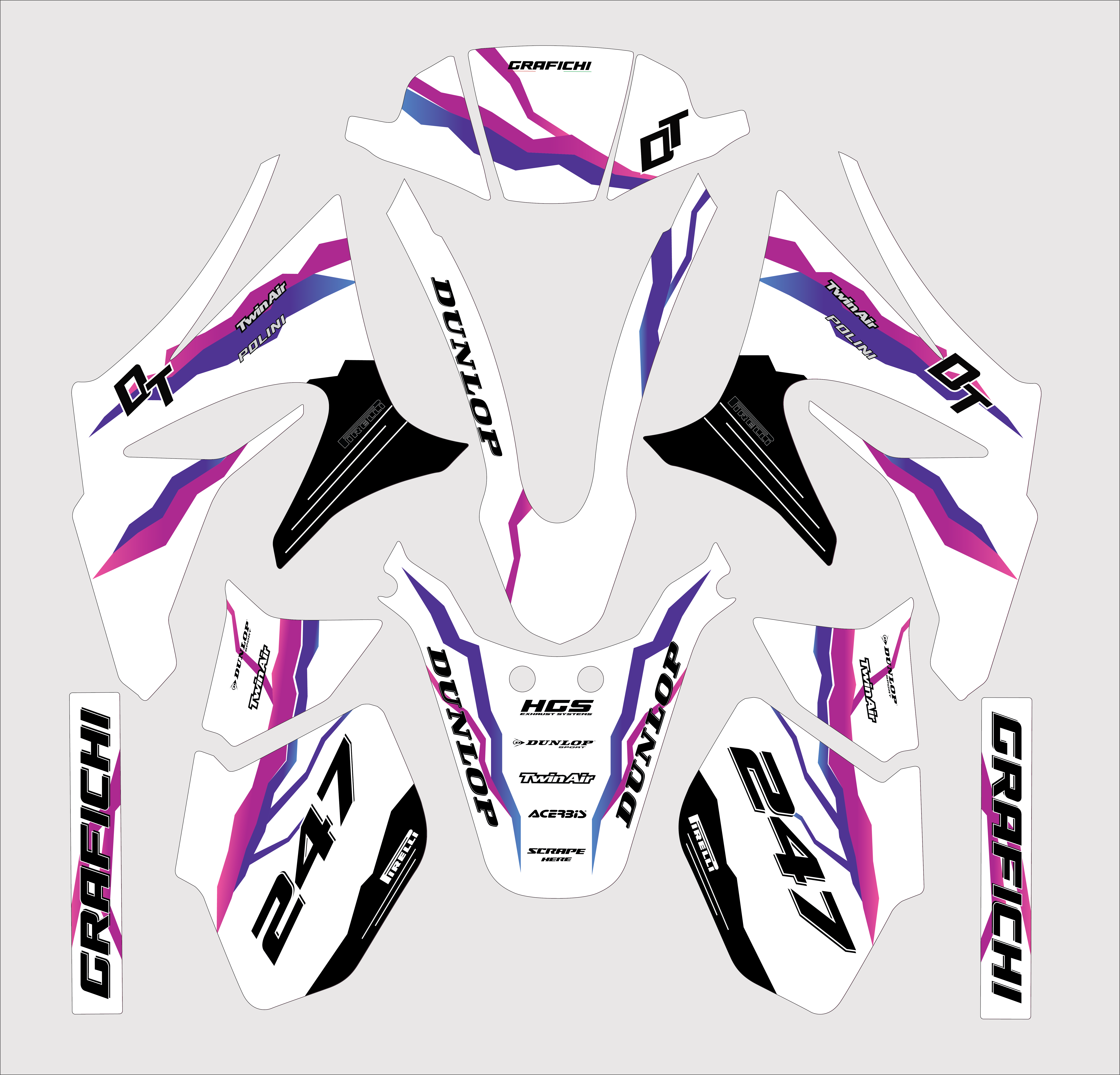 Retro Graphic Kit Yamaha DT50 2003+