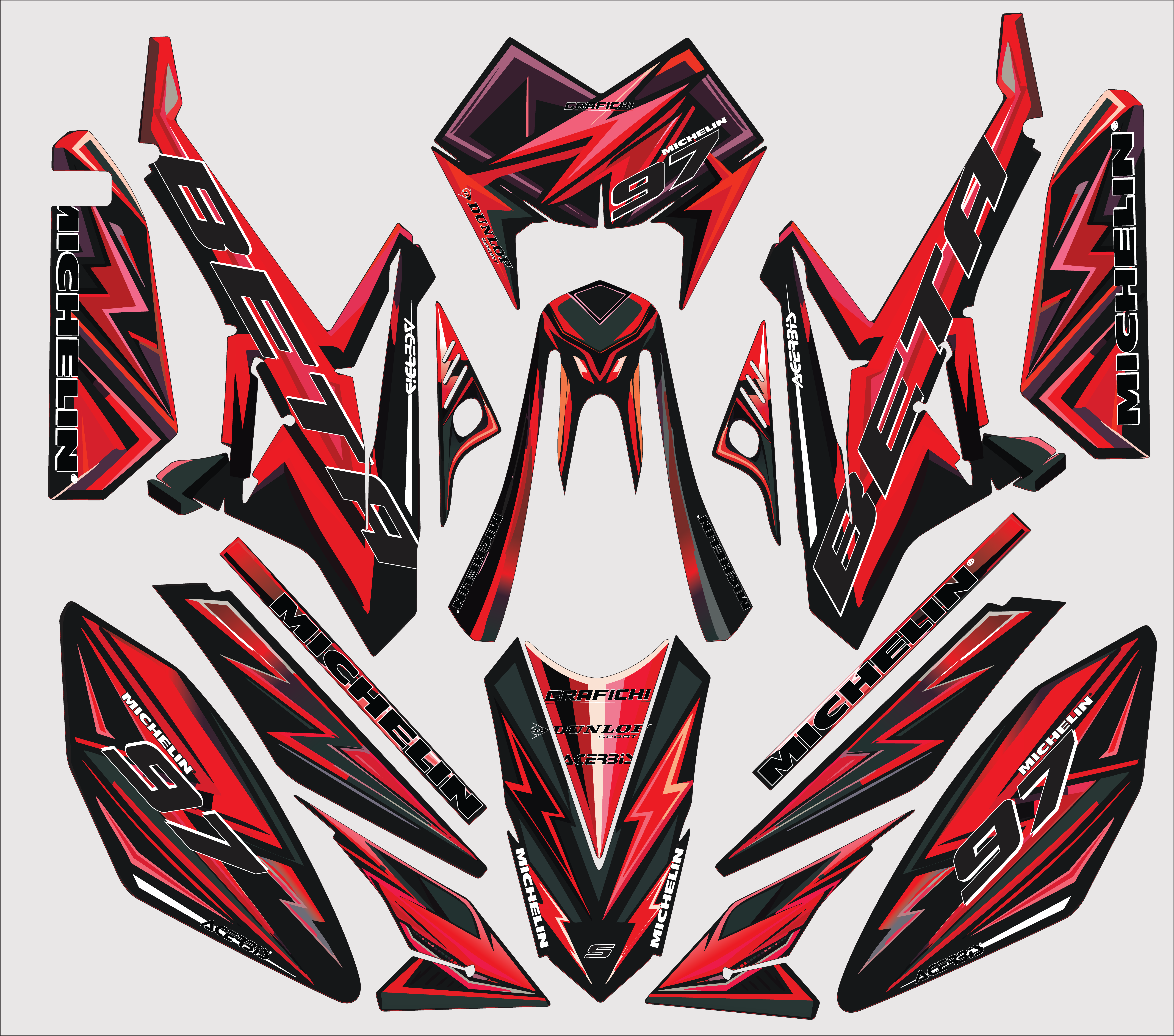 Red Beta RR50 Graphic Kit | 2011-2020 