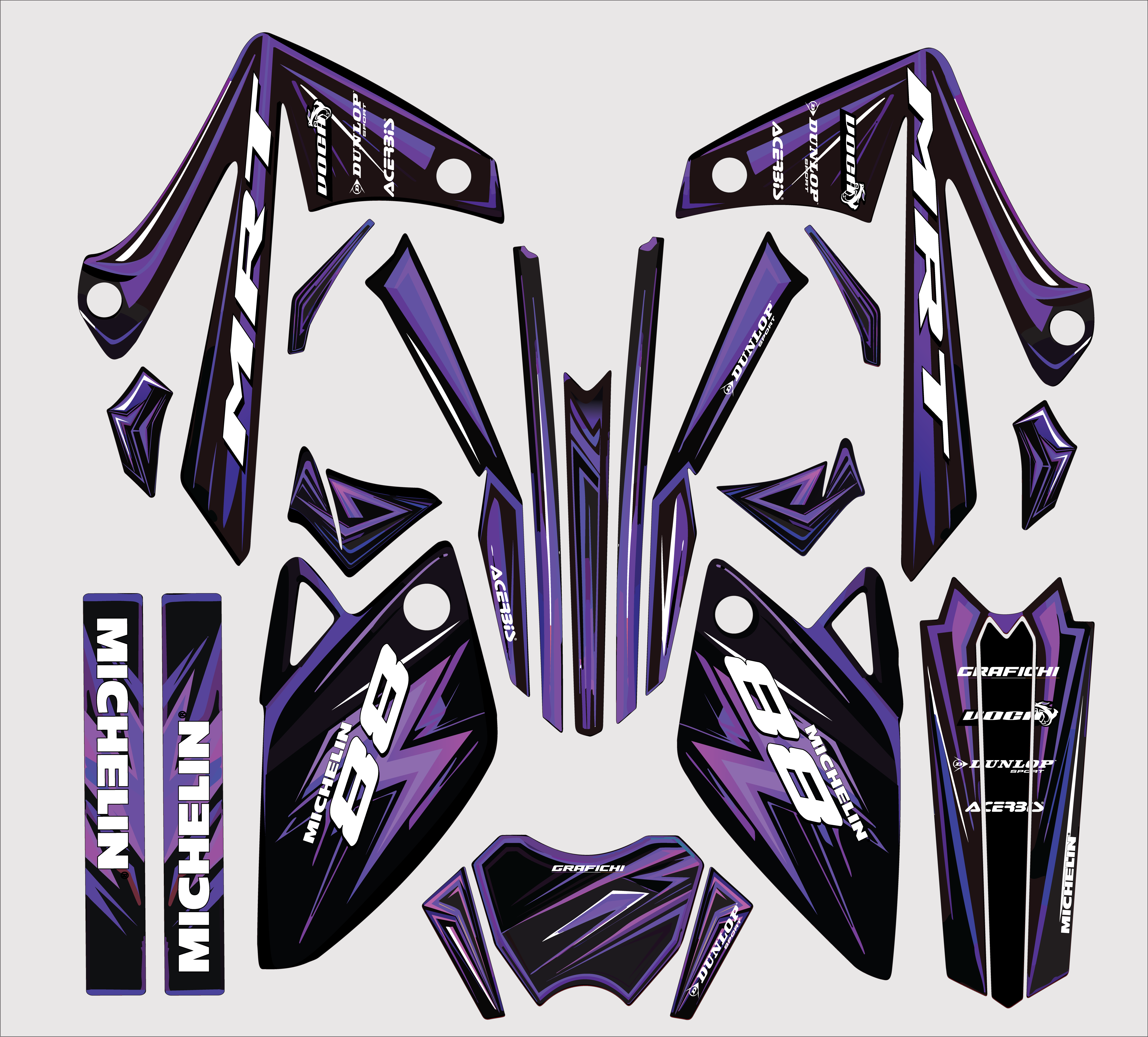 Purple Graphic Kit | Rieju Mrt 50 | 2009-2021