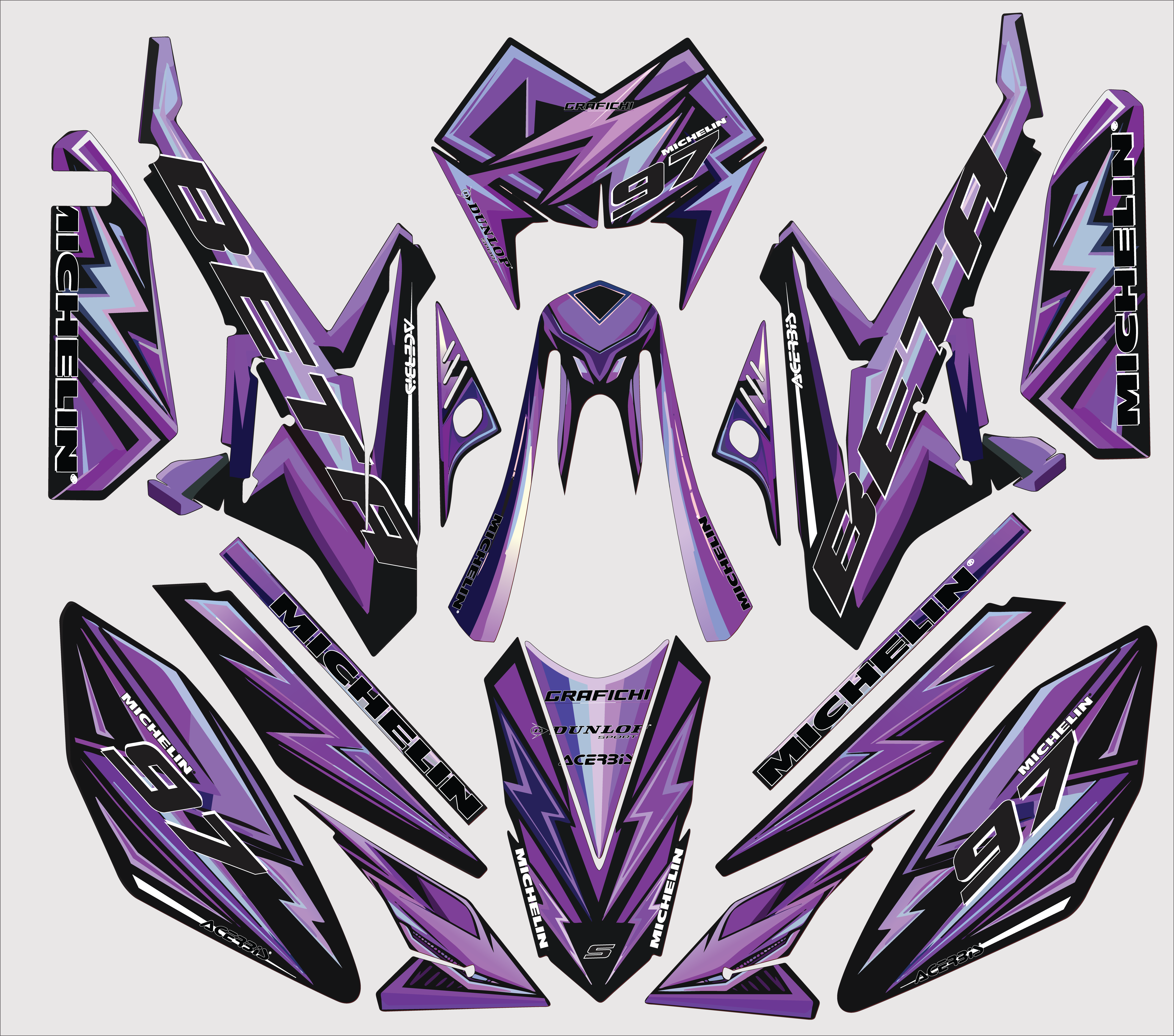 Purple Beta RR50 Graphic Kit | 2011-2020 