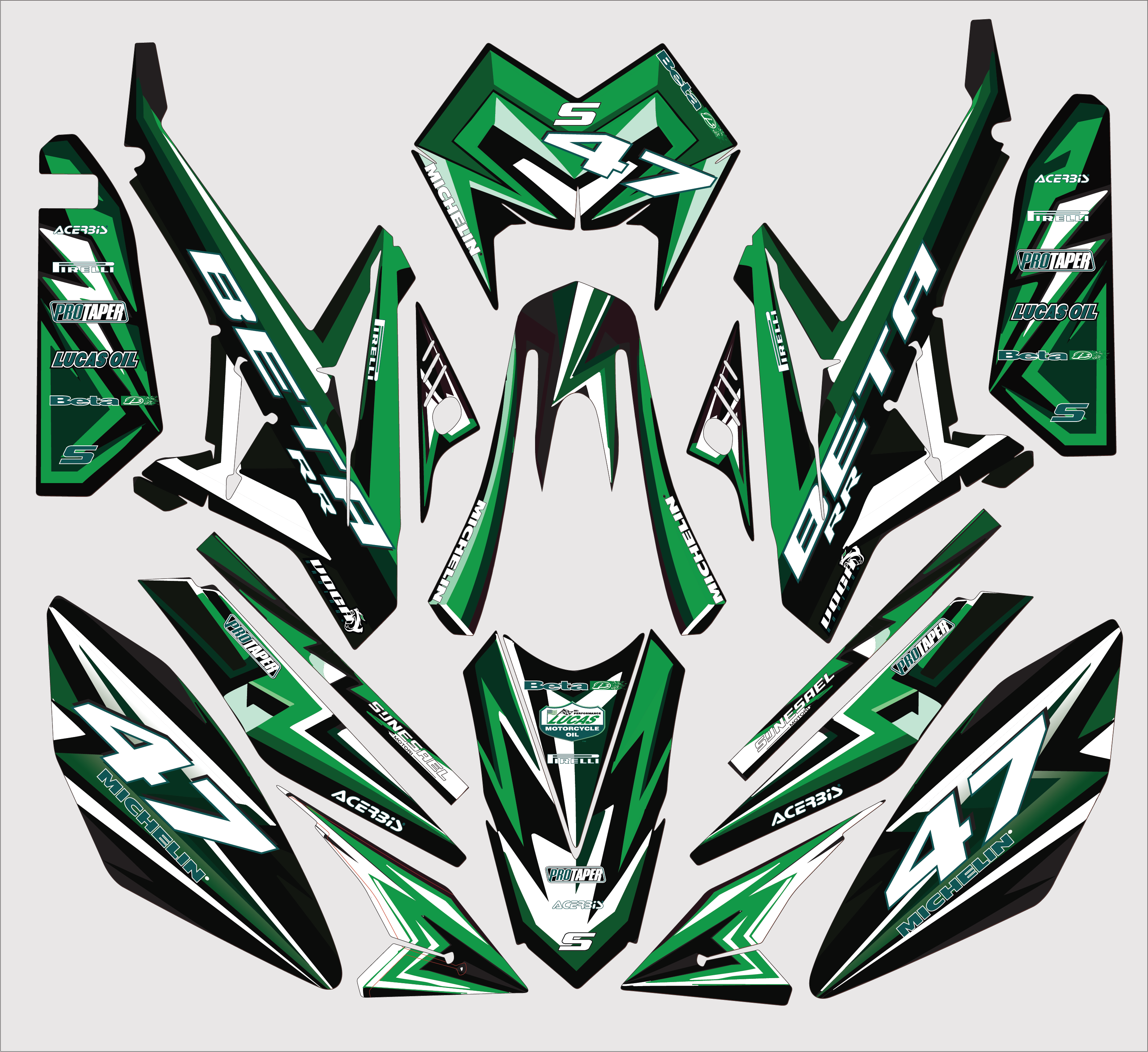 Green Beta RR50 Graphic Kit | 2011-2020 