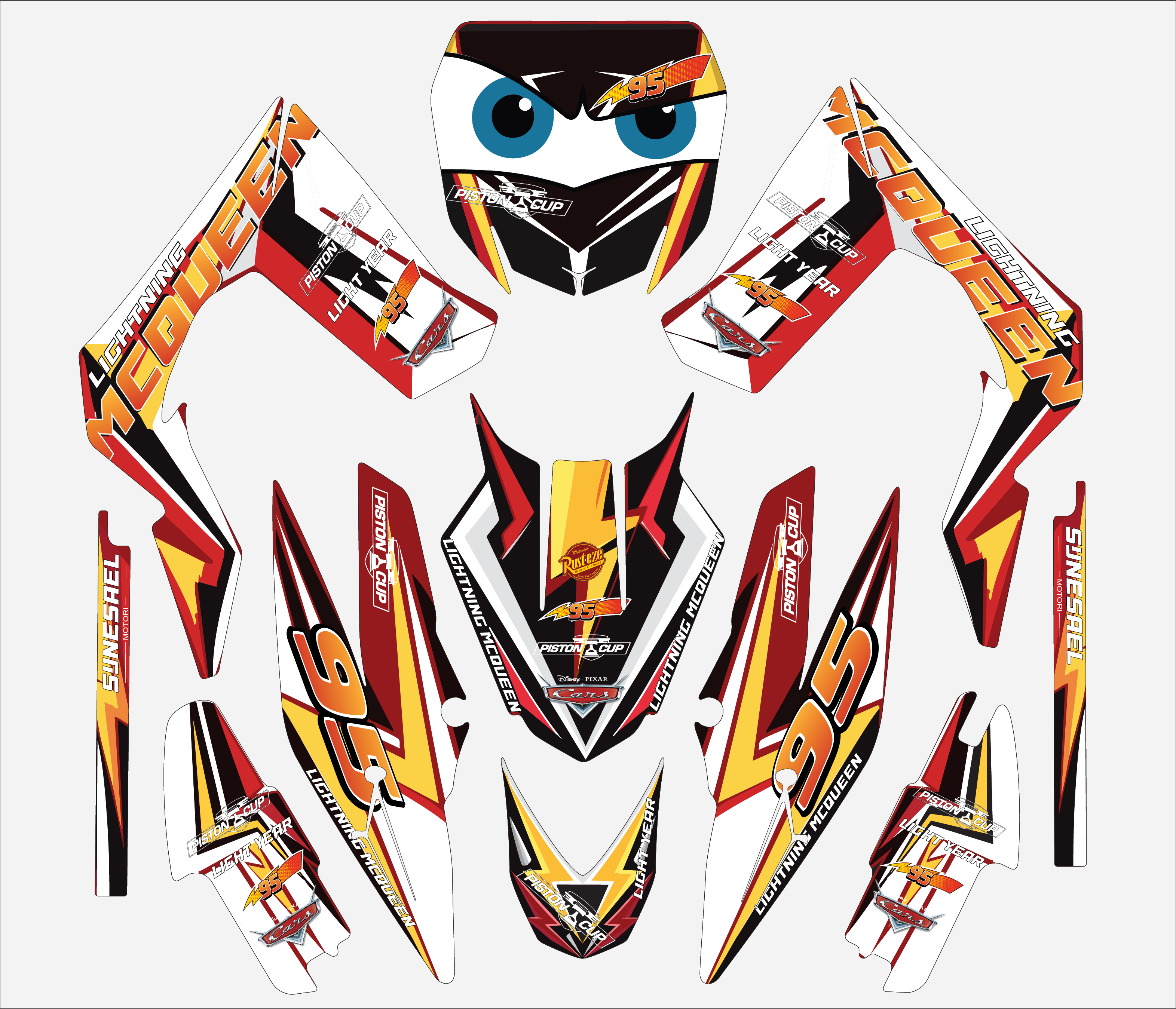 Graphic Kit Derbi DRD Pro | Cars/Lightning Mcqueen