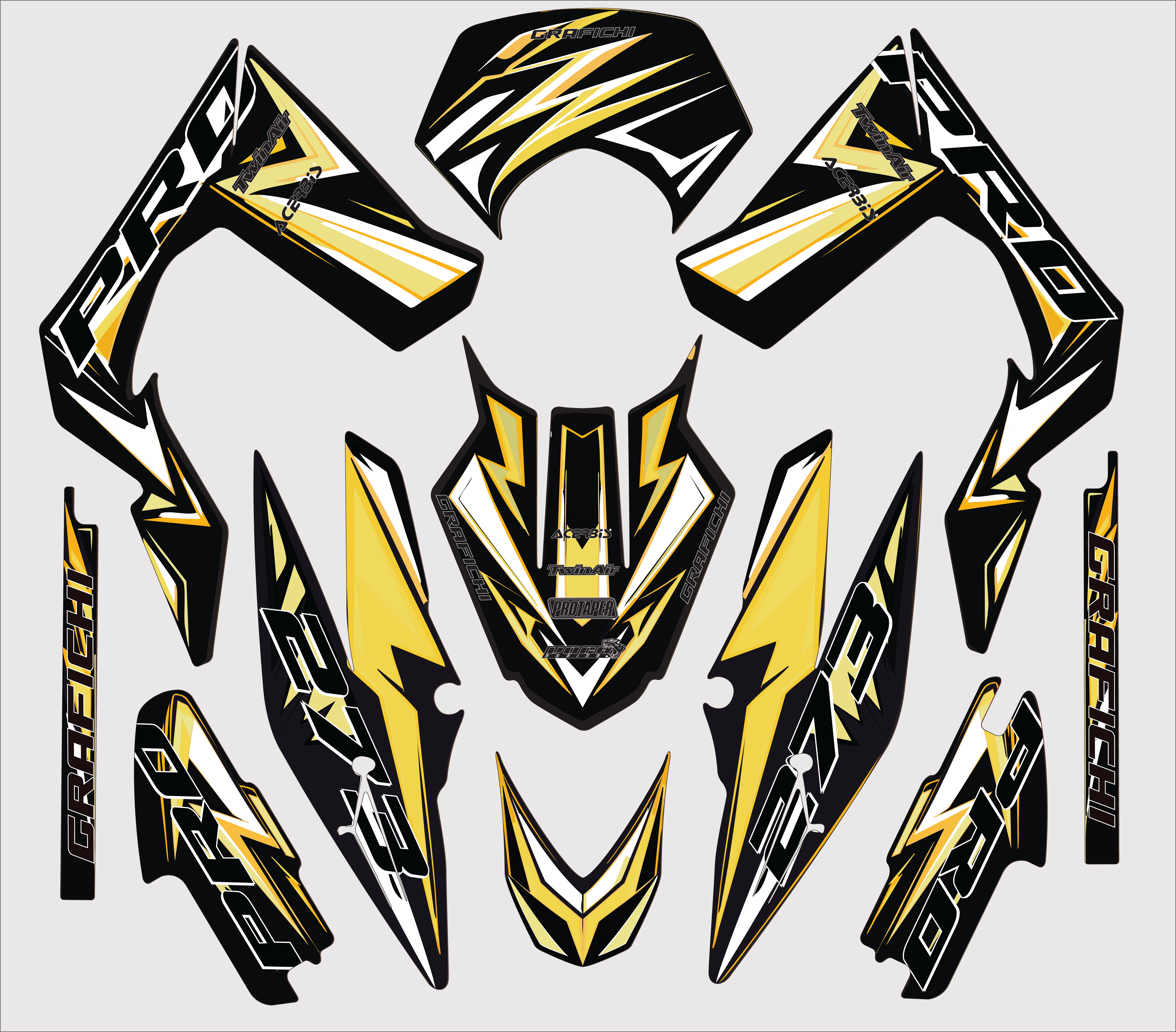 Yellow Graphic Kit Derbi DRD Pro | 2006-2014