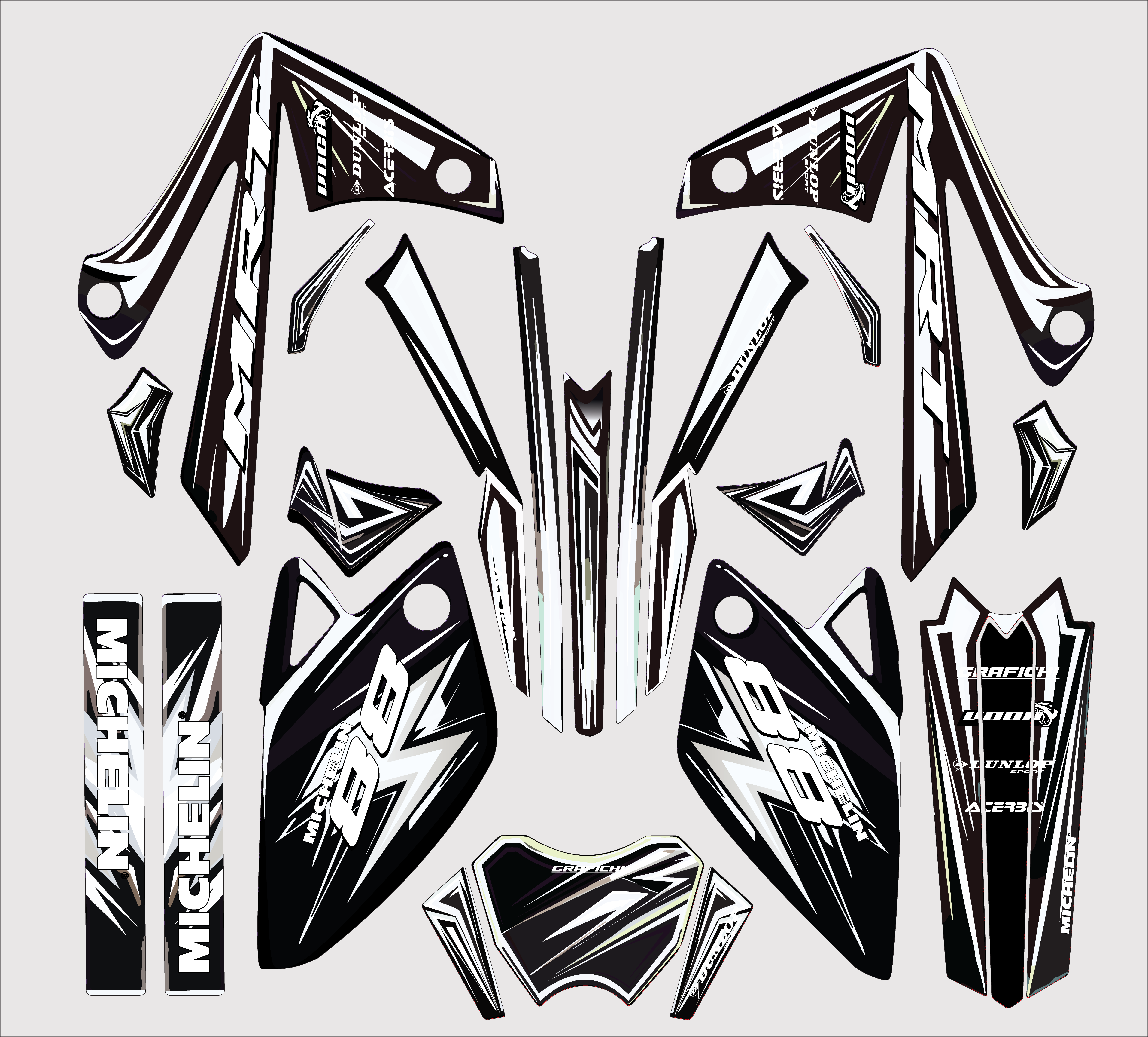White Graphic Kit | Rieju Mrt 50 | 2009-2021