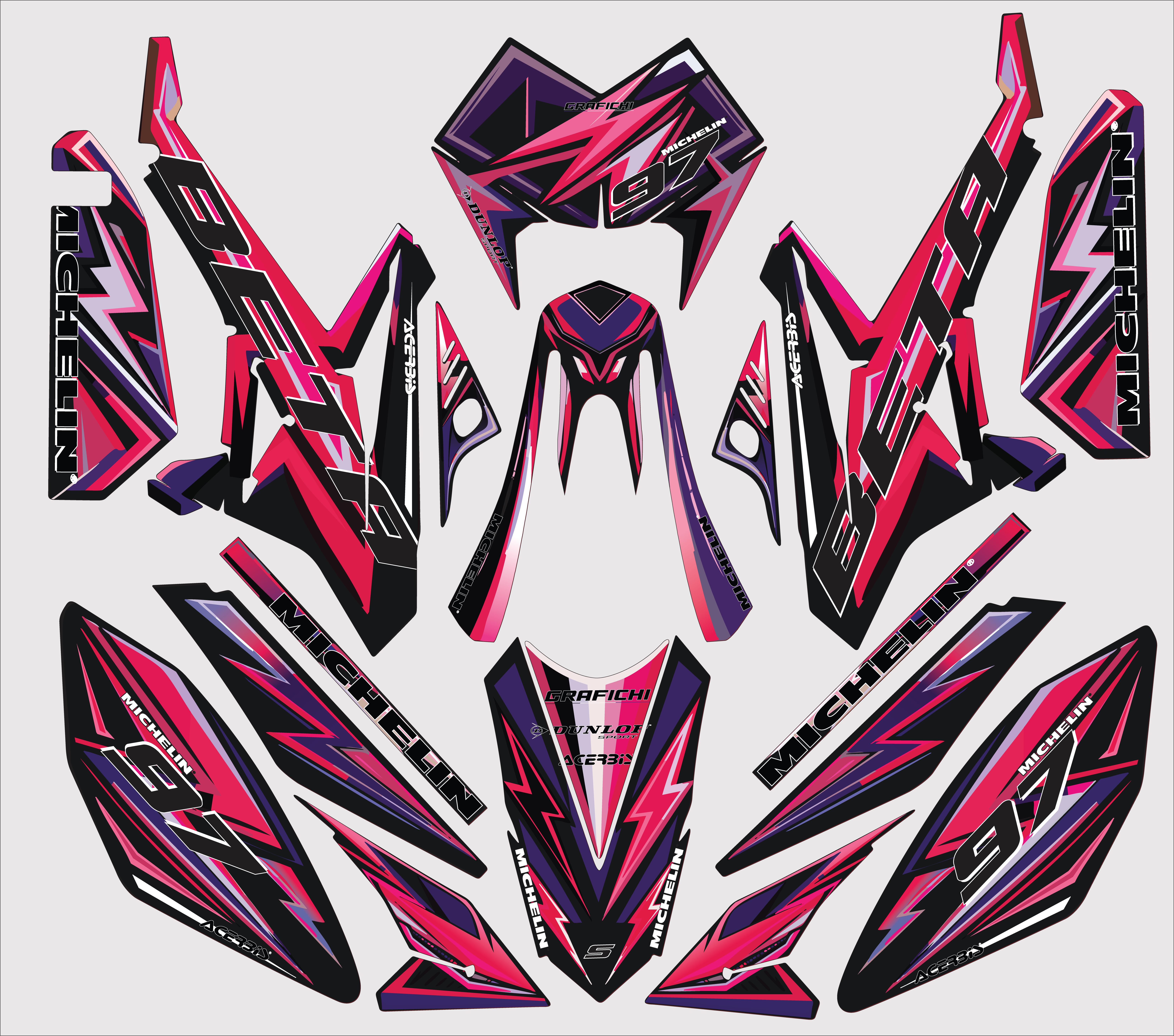 Pink Beta RR50 Graphic Kit | 2011-2020 