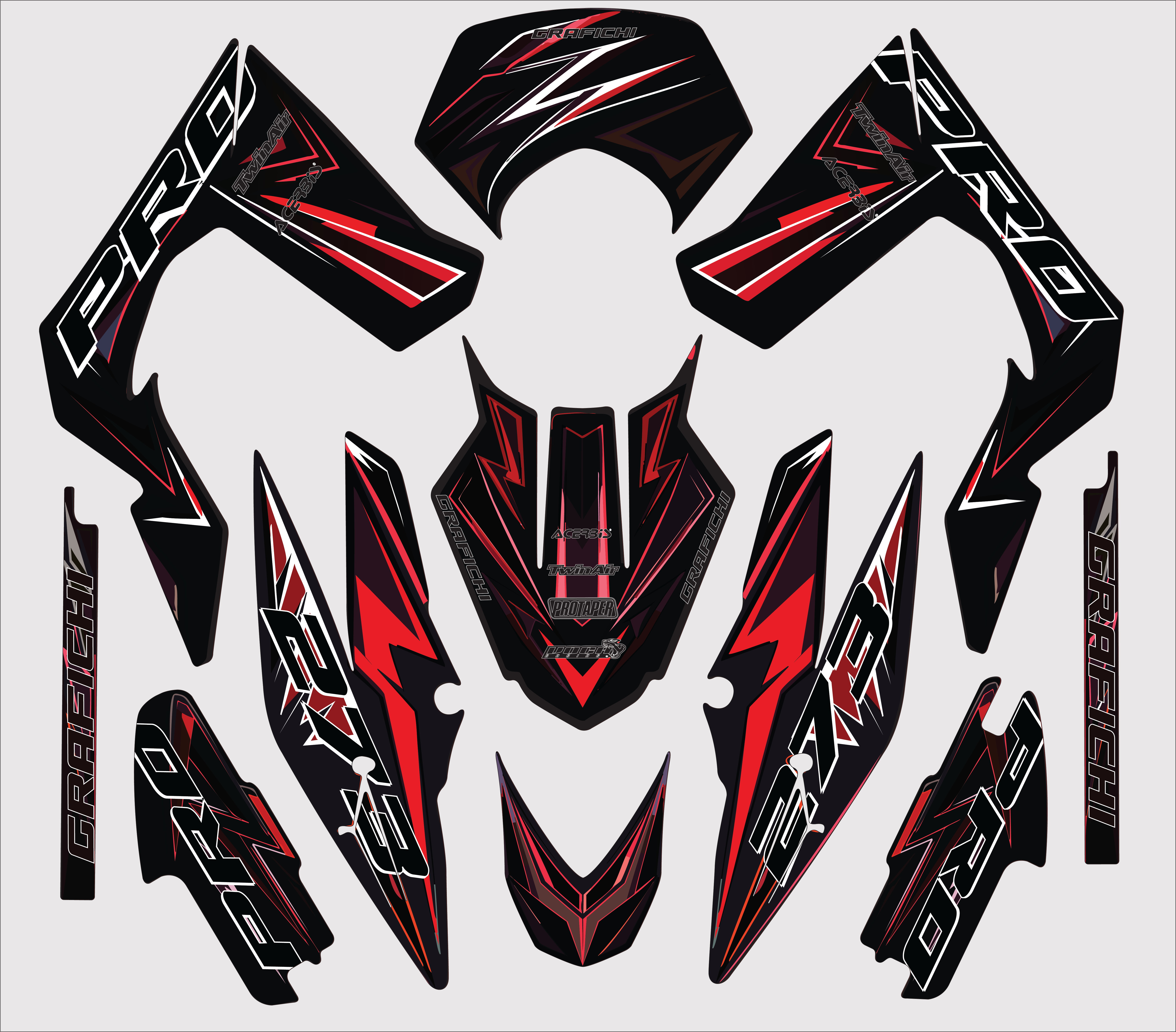 Dark Red Graphic Kit Derbi DRD Pro | 2006-2014