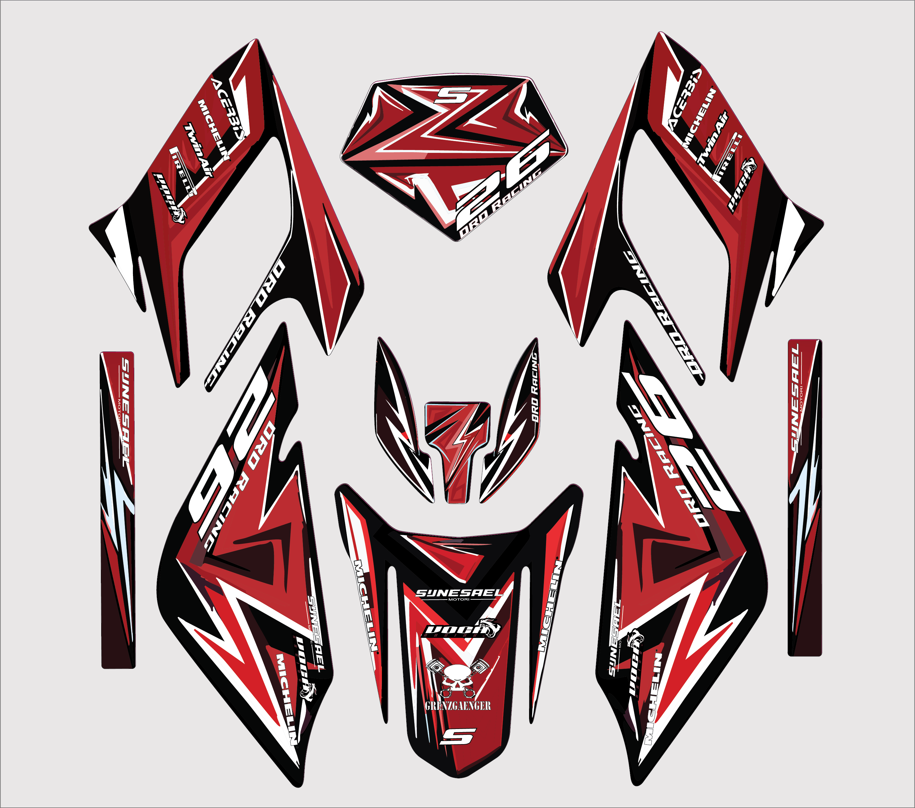 Red Derbi DRD Racing Graphic Kit | 2004-2010 