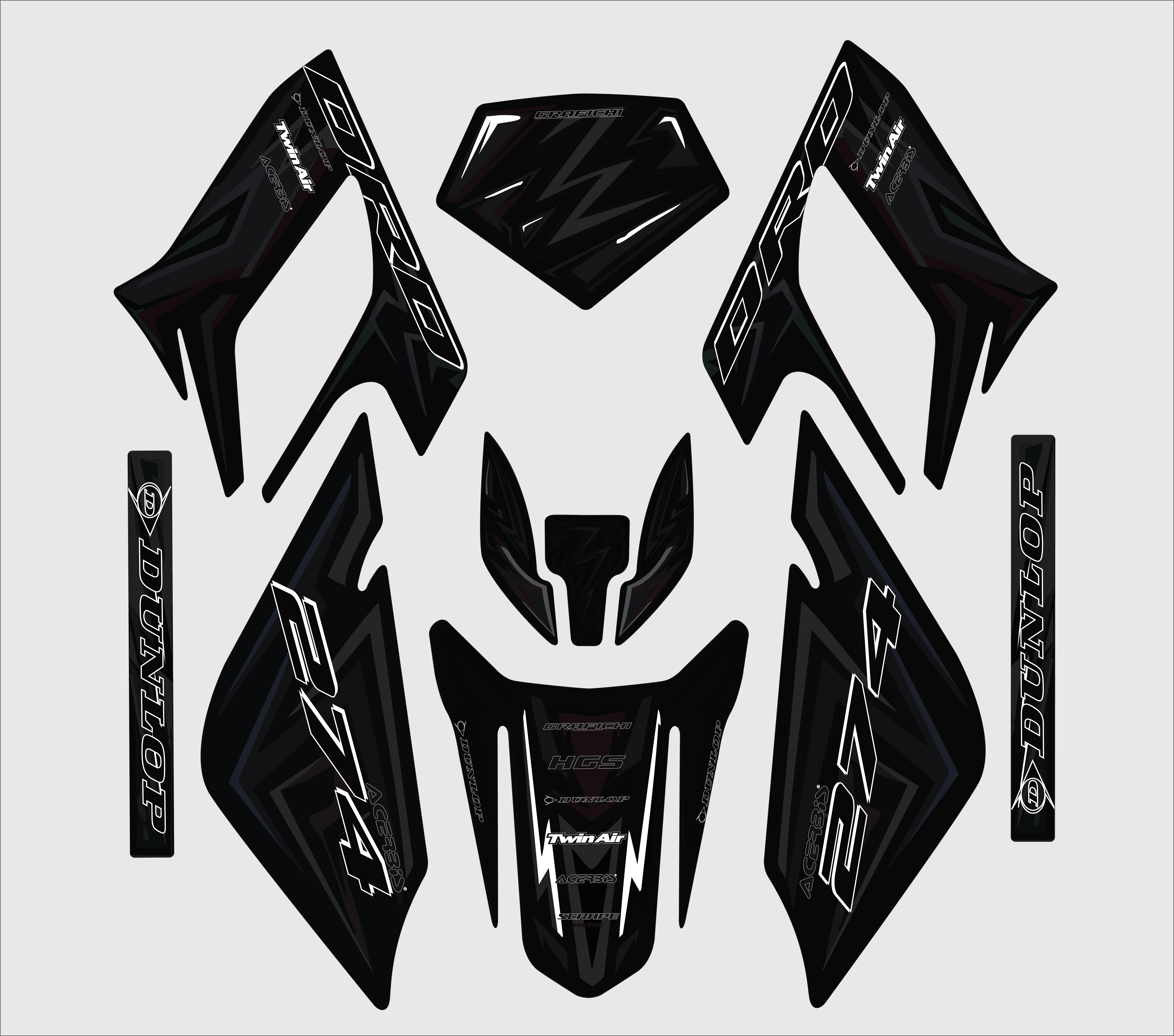 Black Derbi DRD Racing Graphic Kit | 2004-2010 