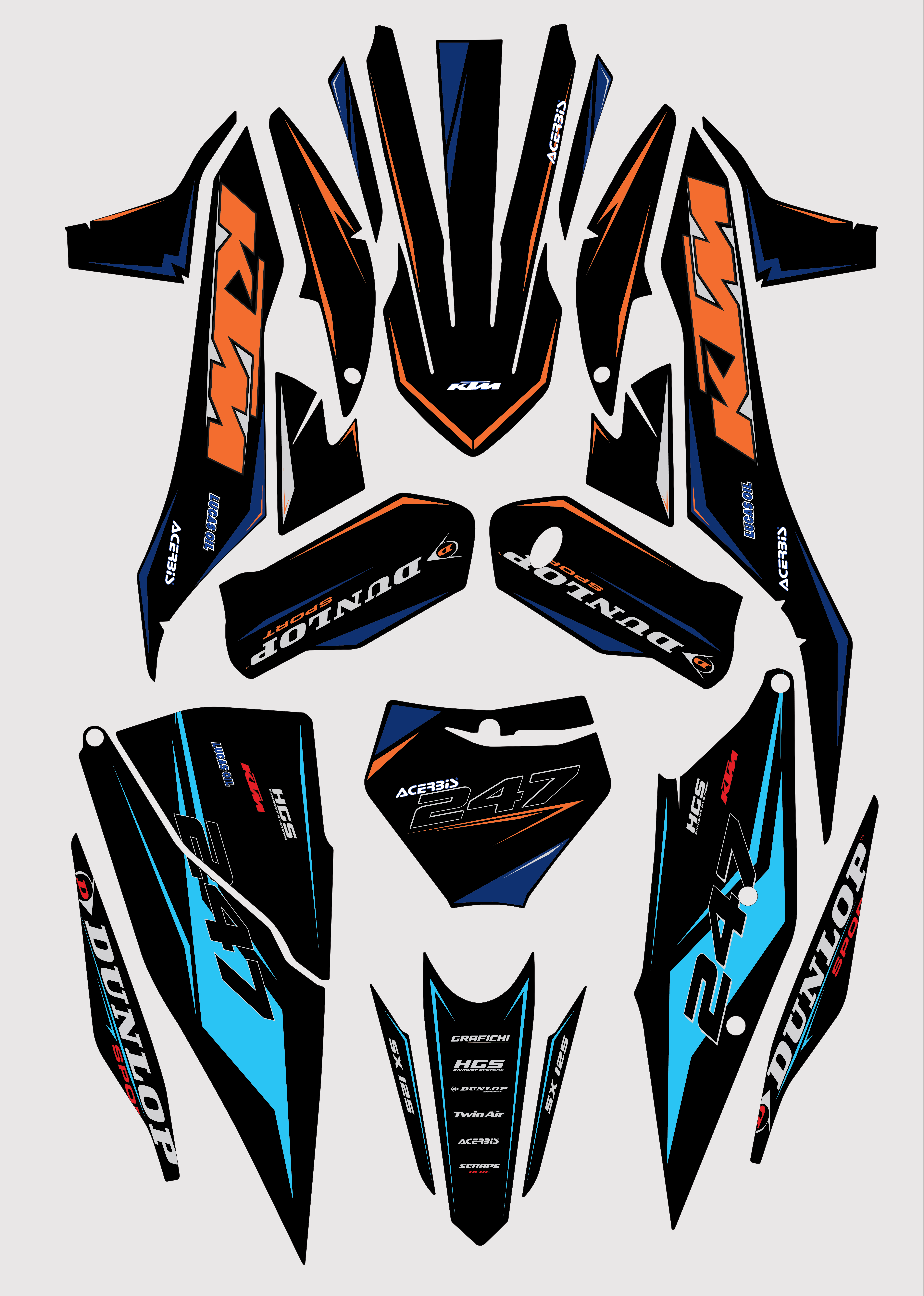 Graphic Kit KTM SX/ SX-F 125-250 | 2019-2022 