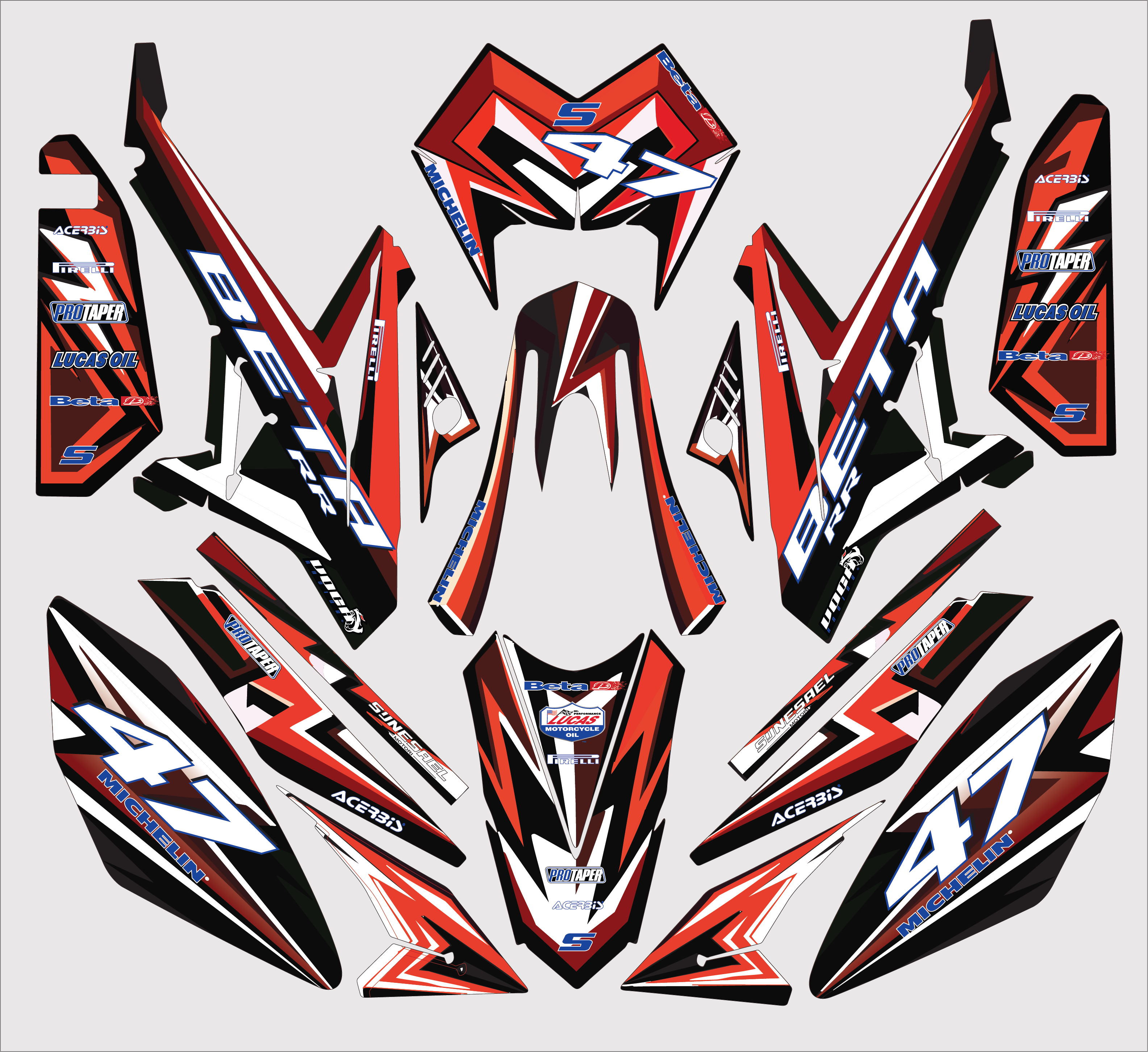 Red Beta RR50 Graphic Kit | 2011-2020 