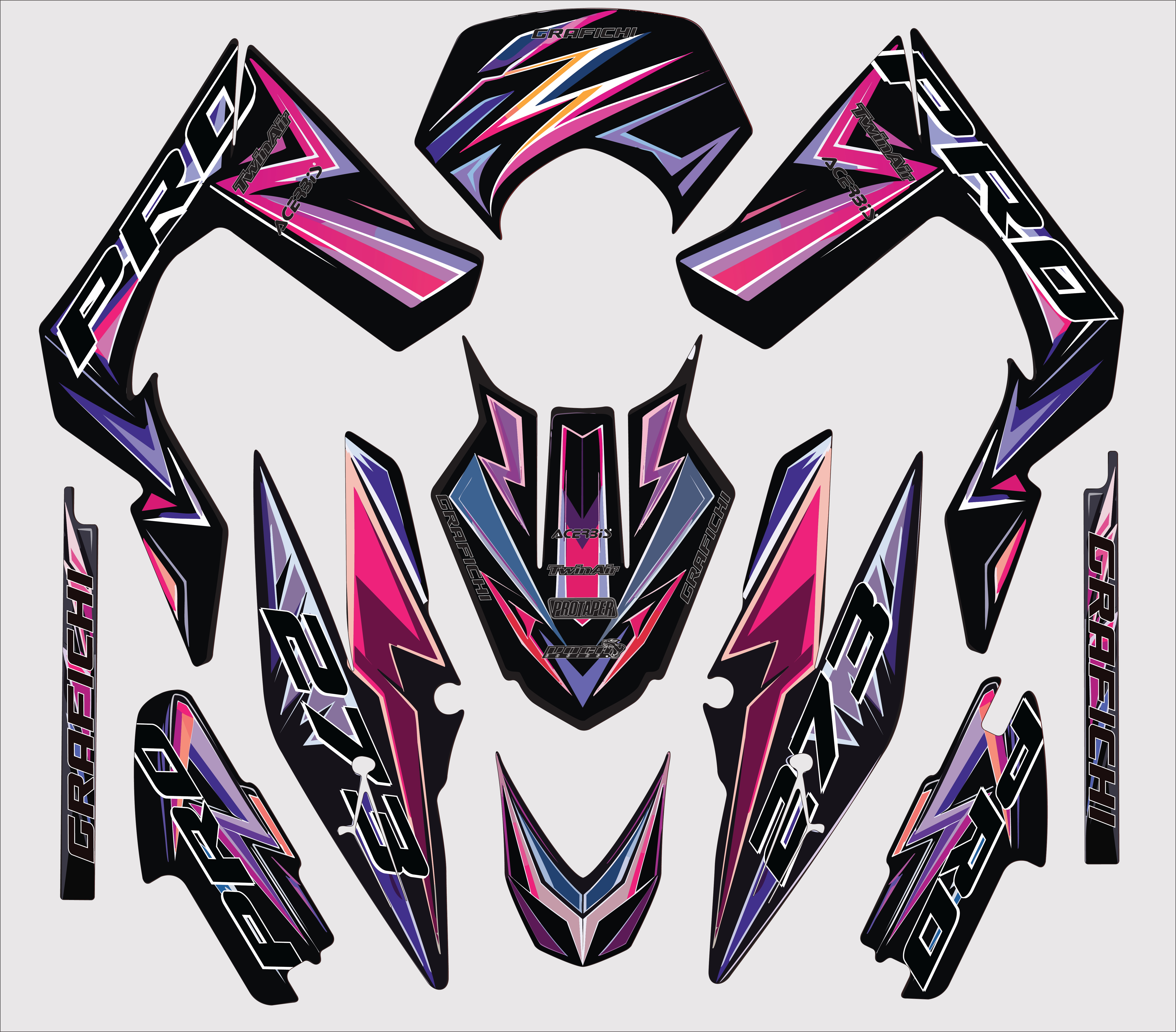 Pink Graphic Kit Derbi DRD Pro | 2006-2014