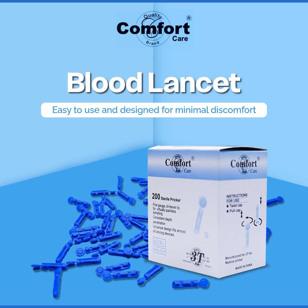 Comfort-Care Blood Lancets 200 Pcs