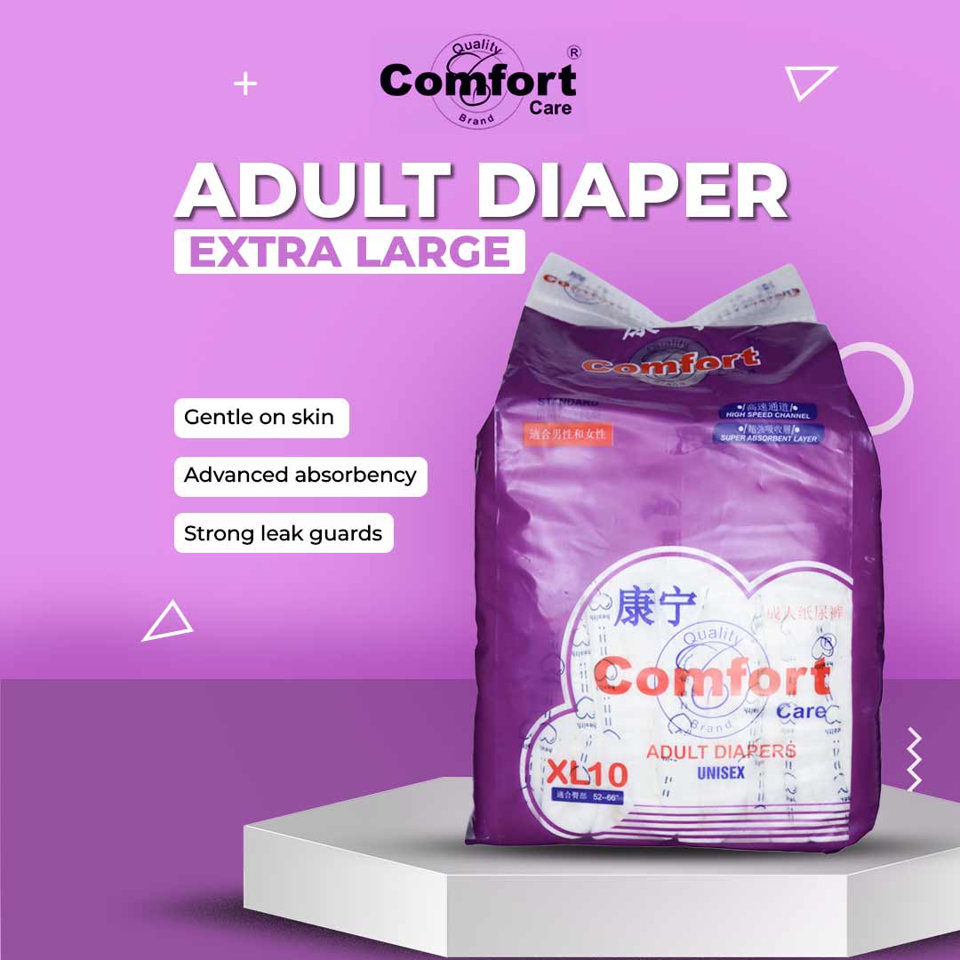 Comfort Care  Comfort-Care Adult Patient Diapers Disposable 10 Diapers - XL Size