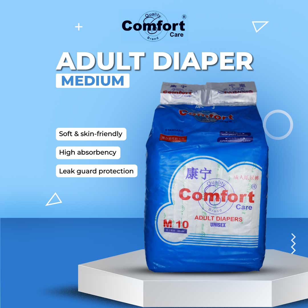 Comfort Care - ADULT PATIENT DIAPERS 10 DIAPERS - MEDIUM