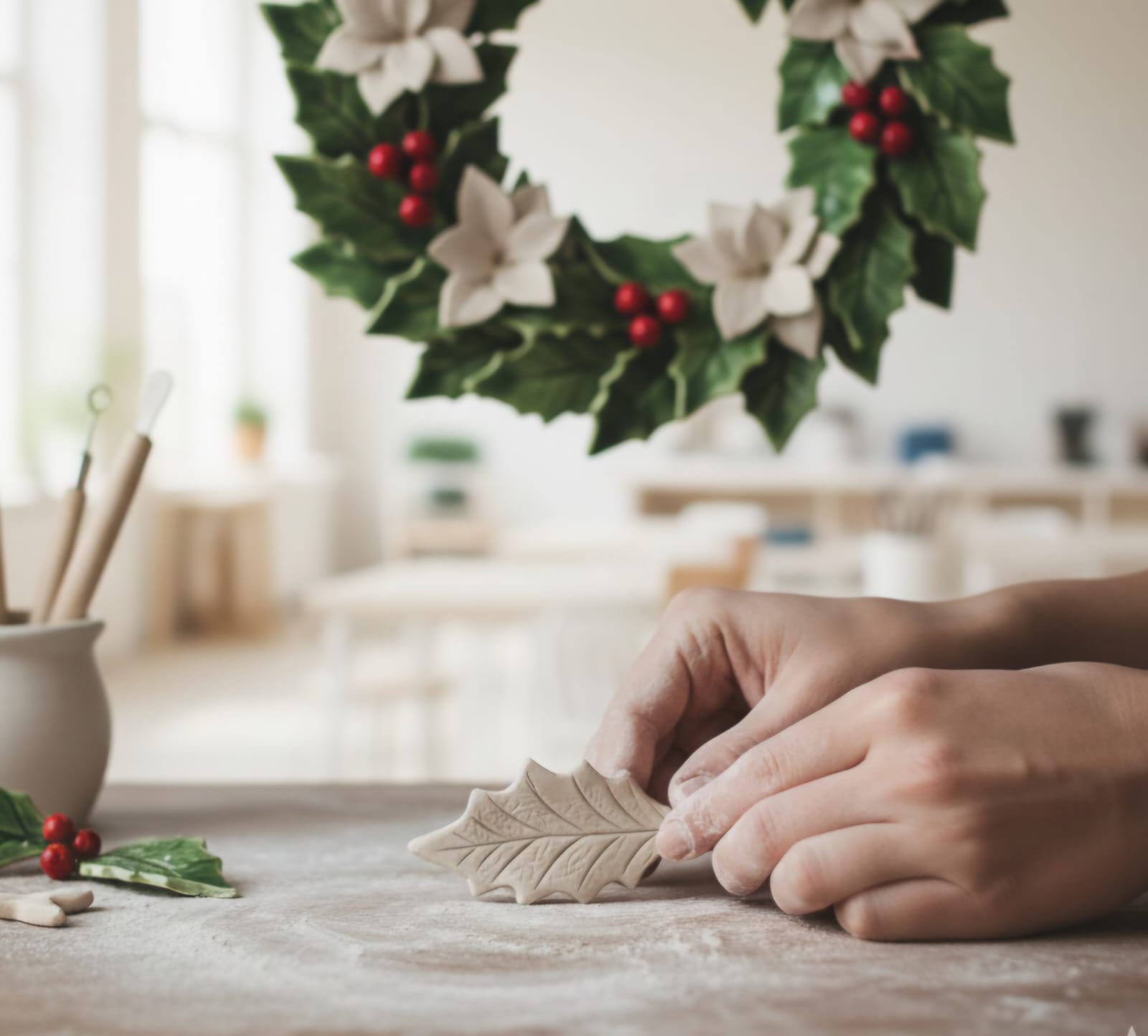 Modelagem e Pintura de Guirlanda de Cerâmica -  em 2 encontros com Renata Menon e Thalyta Steagall
