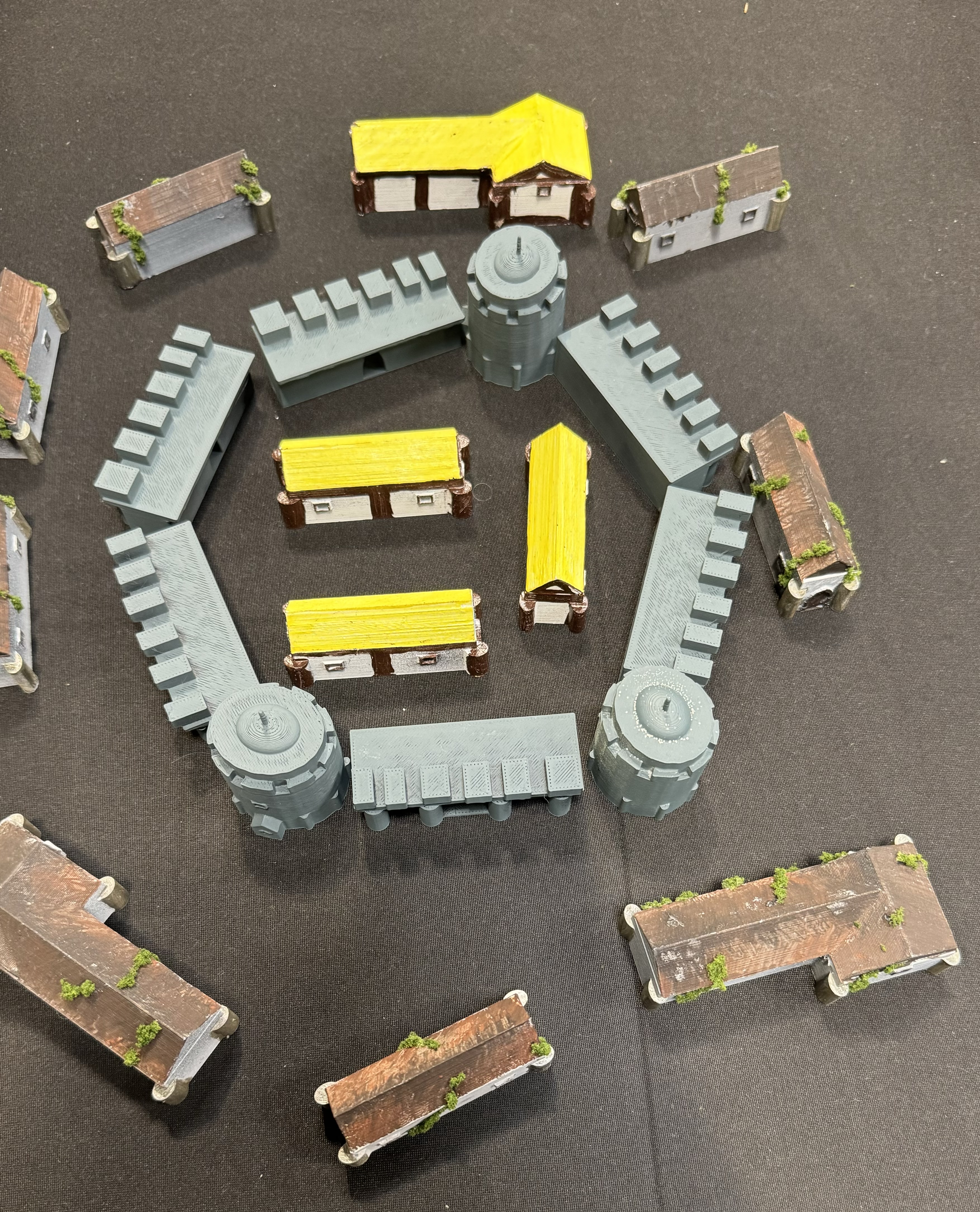 Miniature Medieval Village Set