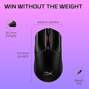 HyperX Pulsefire Haste 2 - Ratón - óptico negro