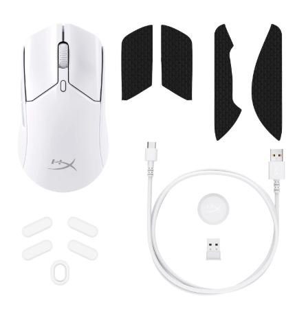 HyperX Pulsefire Haste 2 - Ratón - óptico blanco