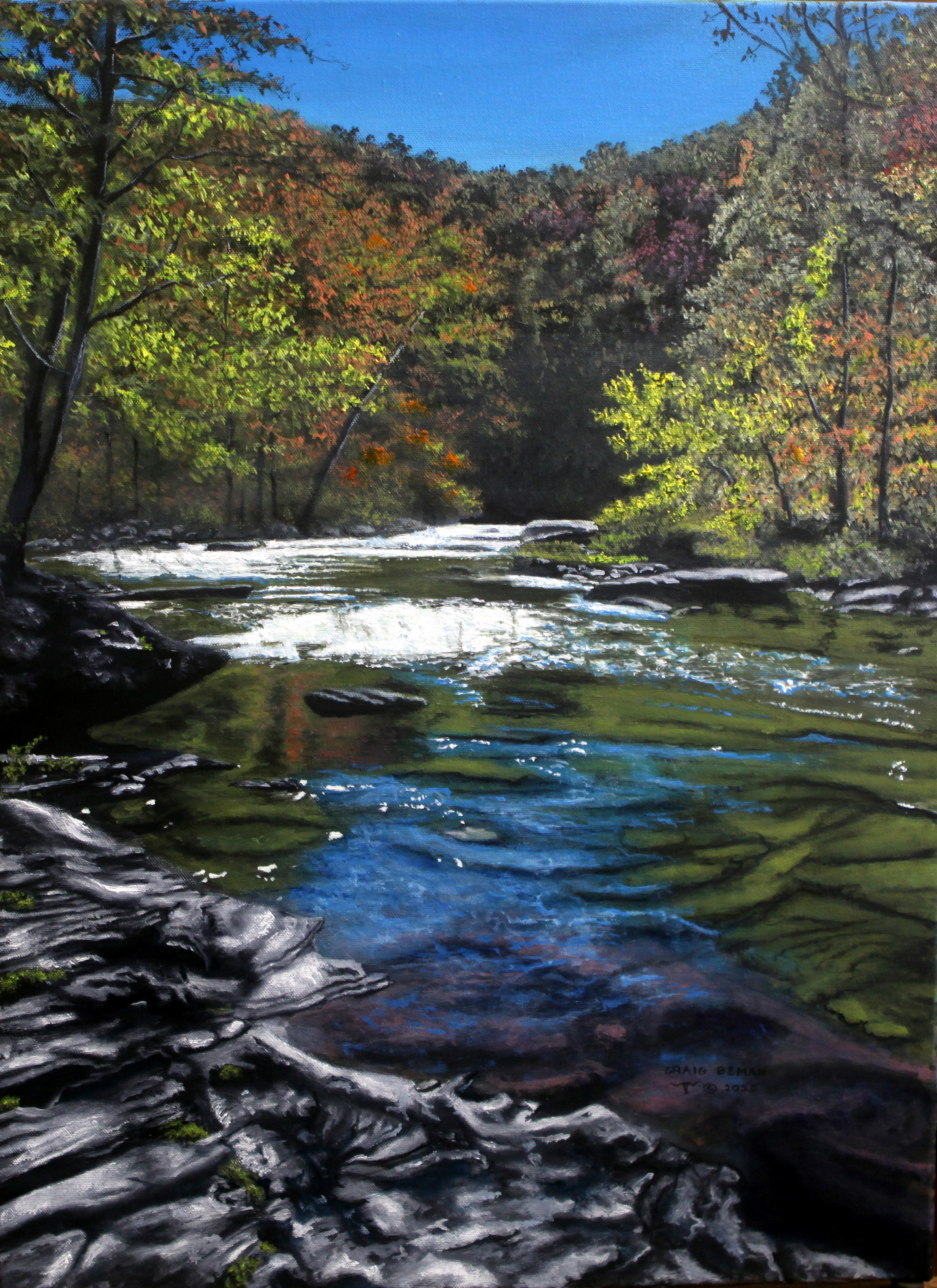 Autumn Stream Original Oil on Canvas