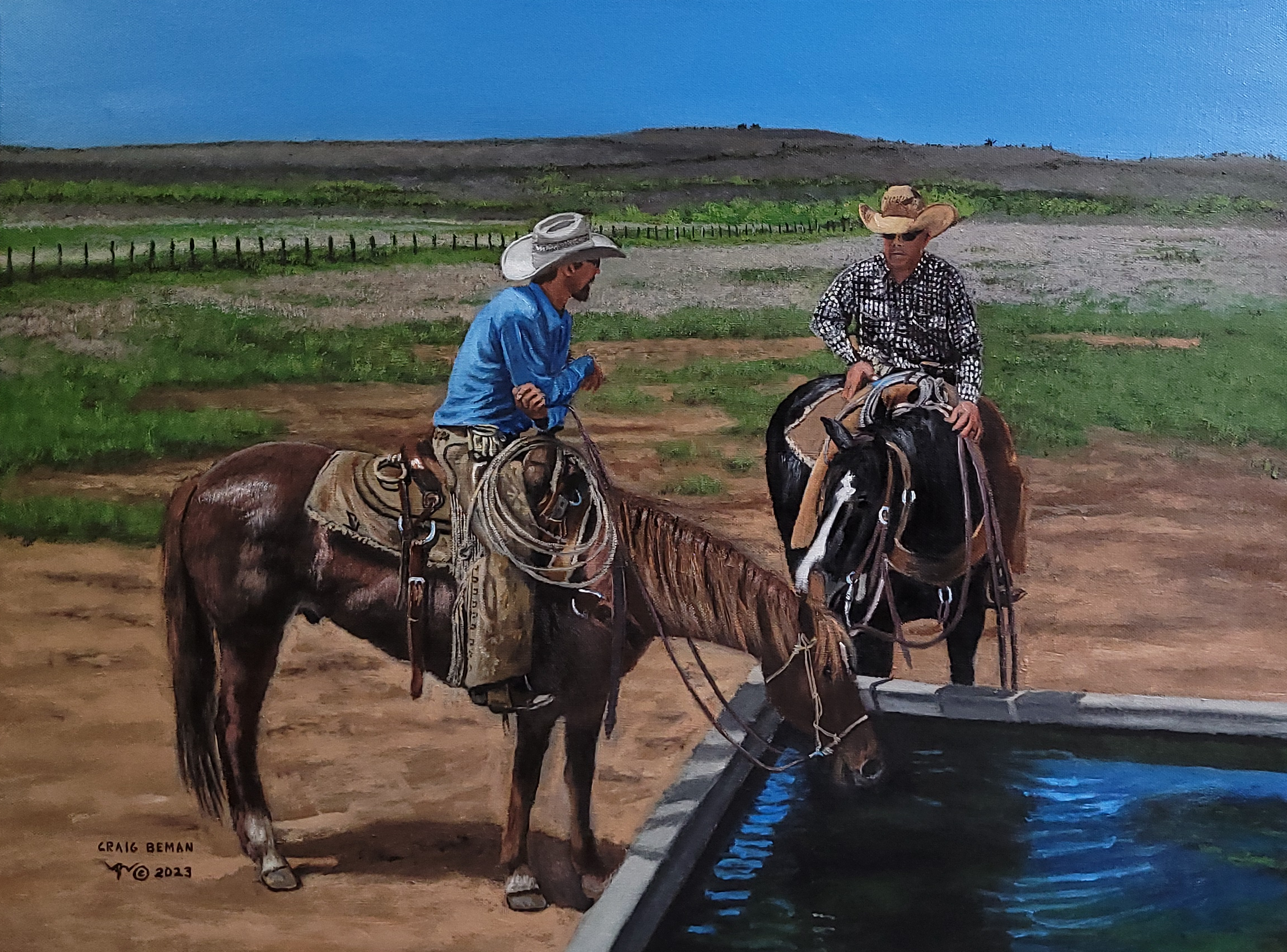 Dusty Trails and True Grit Original Oil on Canvas