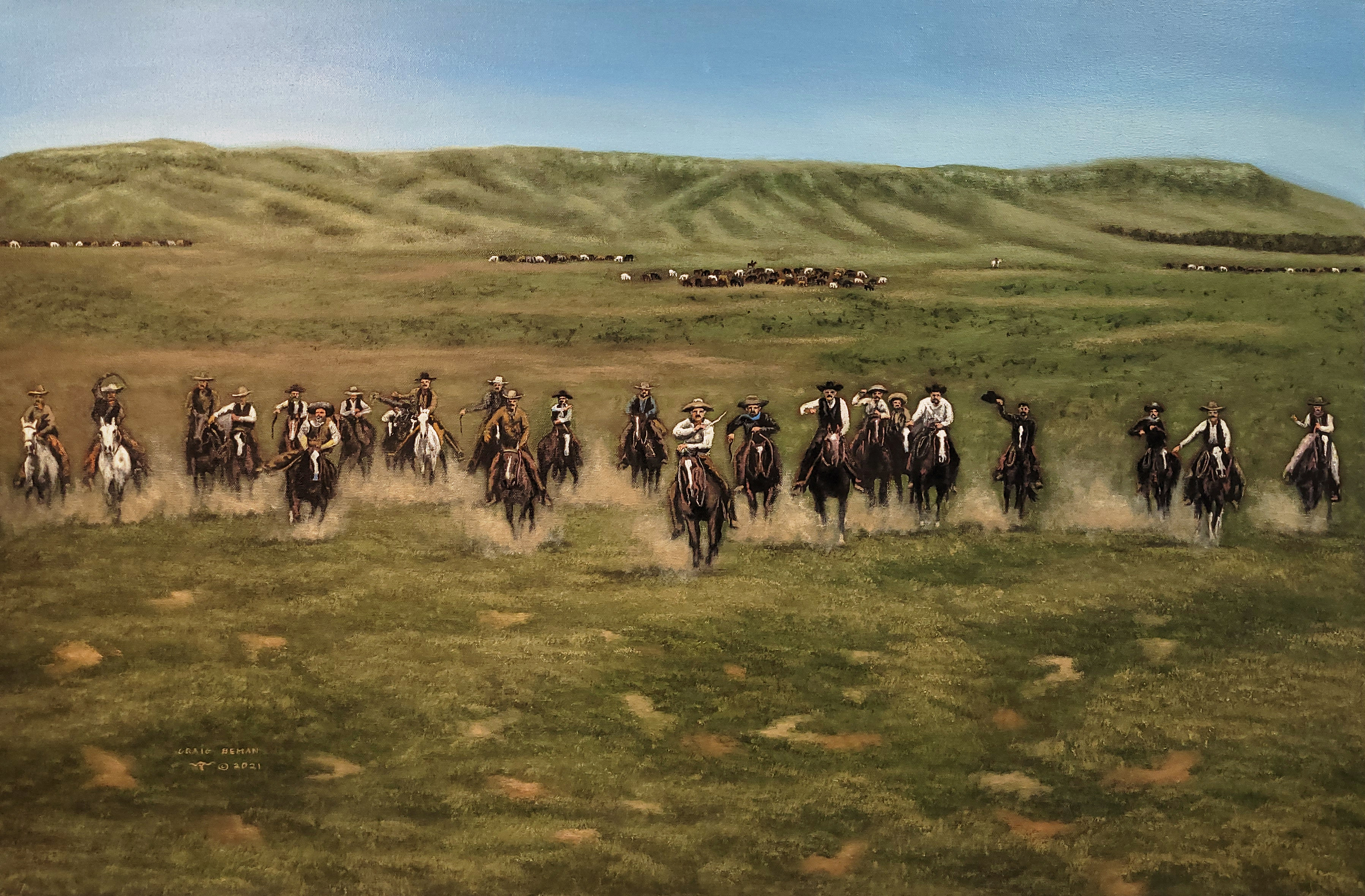 Here They Come Original Oil on Canvas