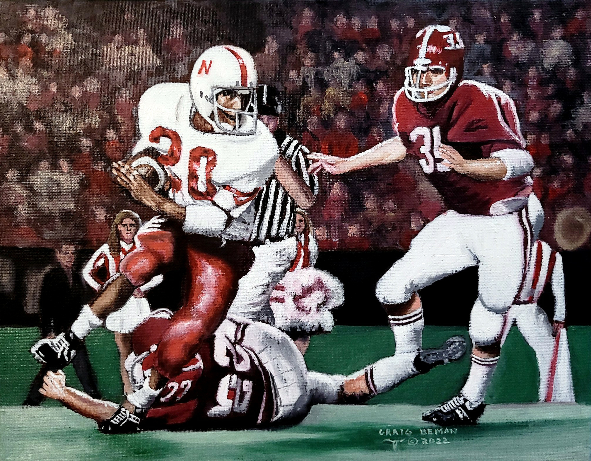 Johnny Rodgers Original Oil on Canvas