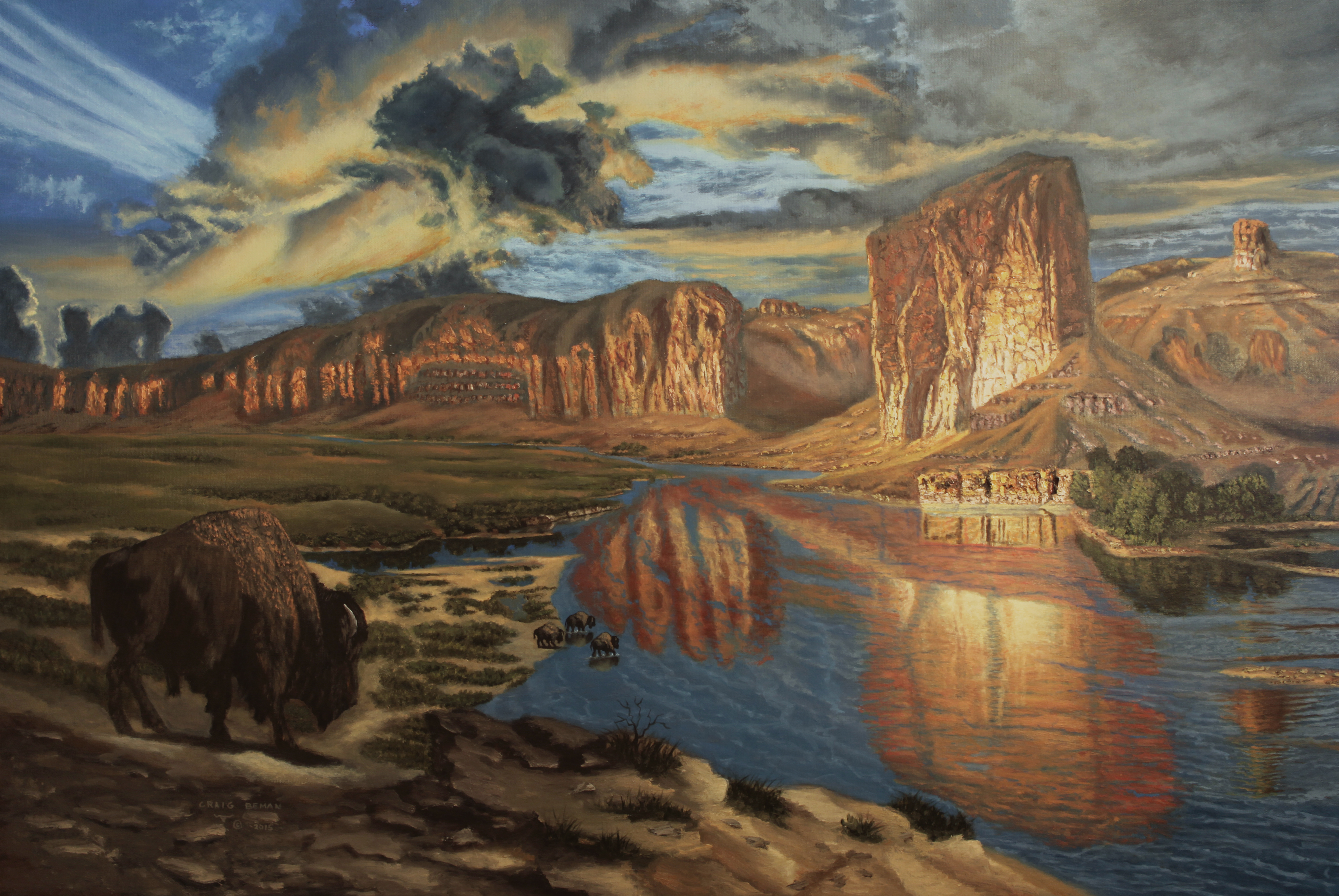 Stream of Life Majesty Original Oil on Canvas