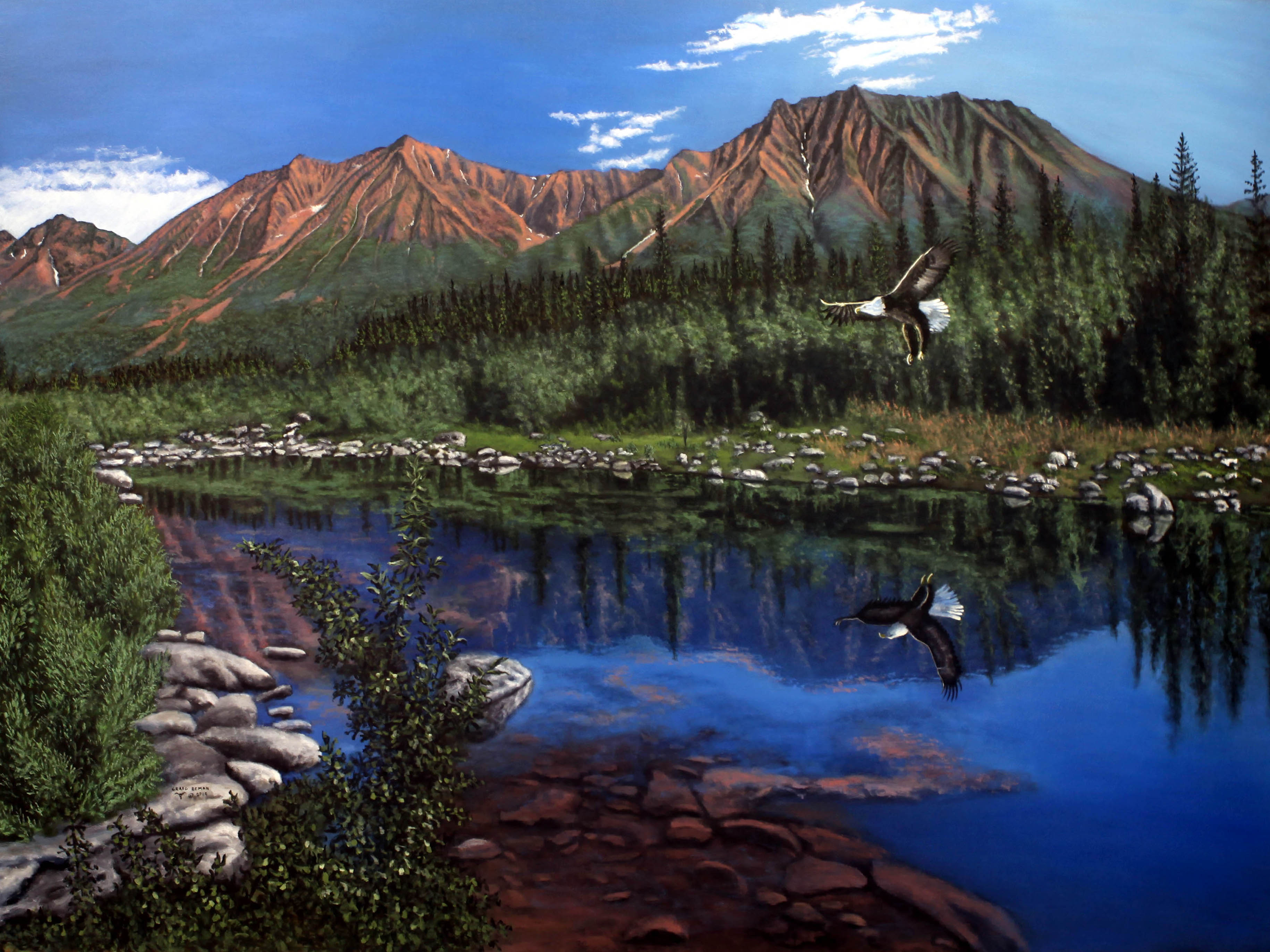 Where Eagles Soar Original Oil on Canvas