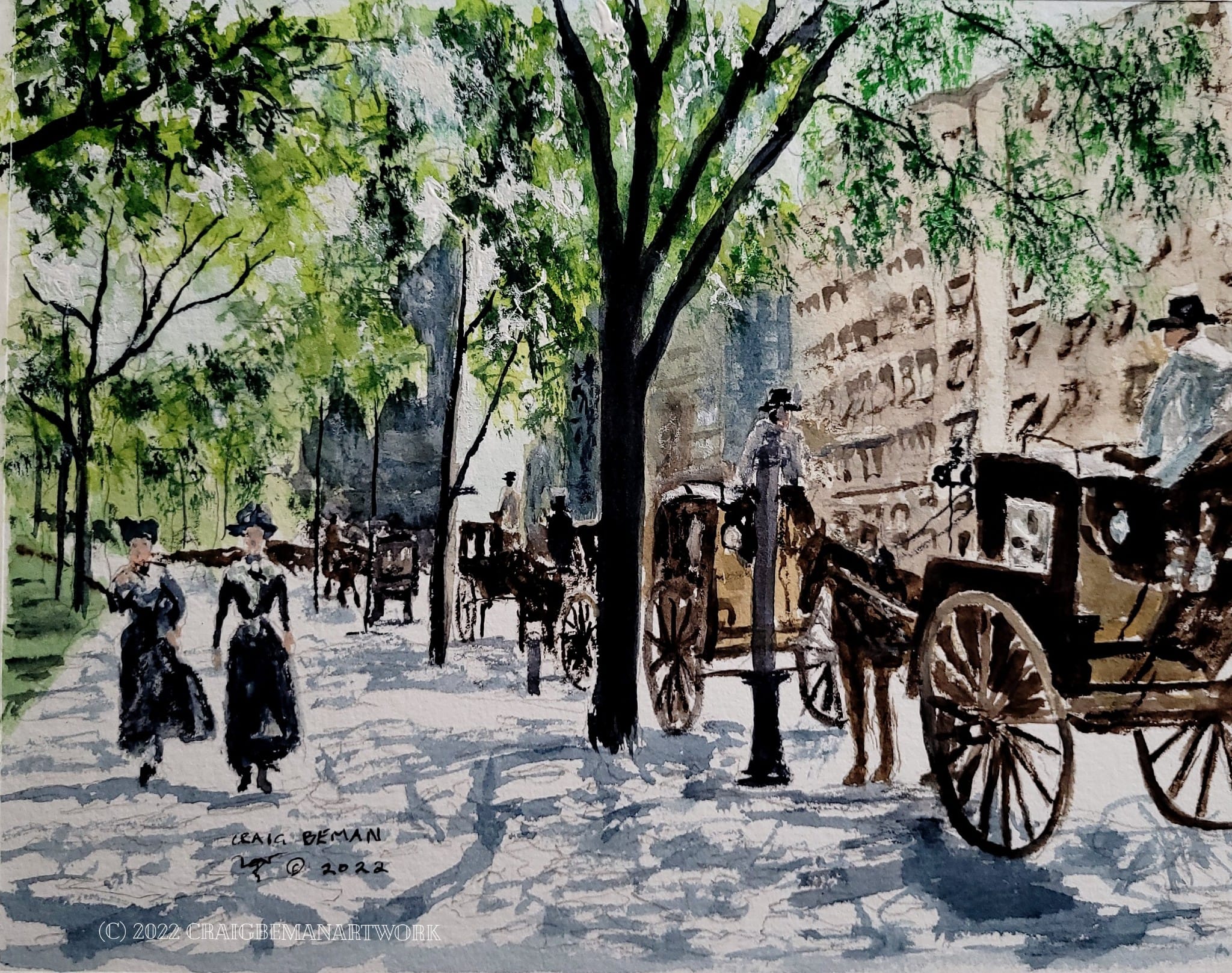 Monet Kind of Day Original Watercolor