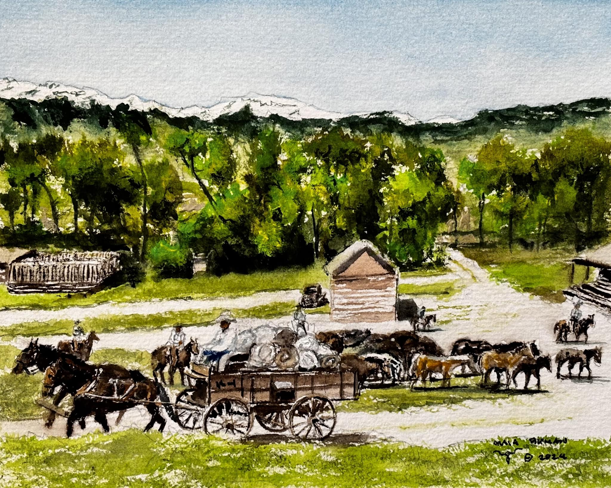 Brandin' Time Original Watercolor