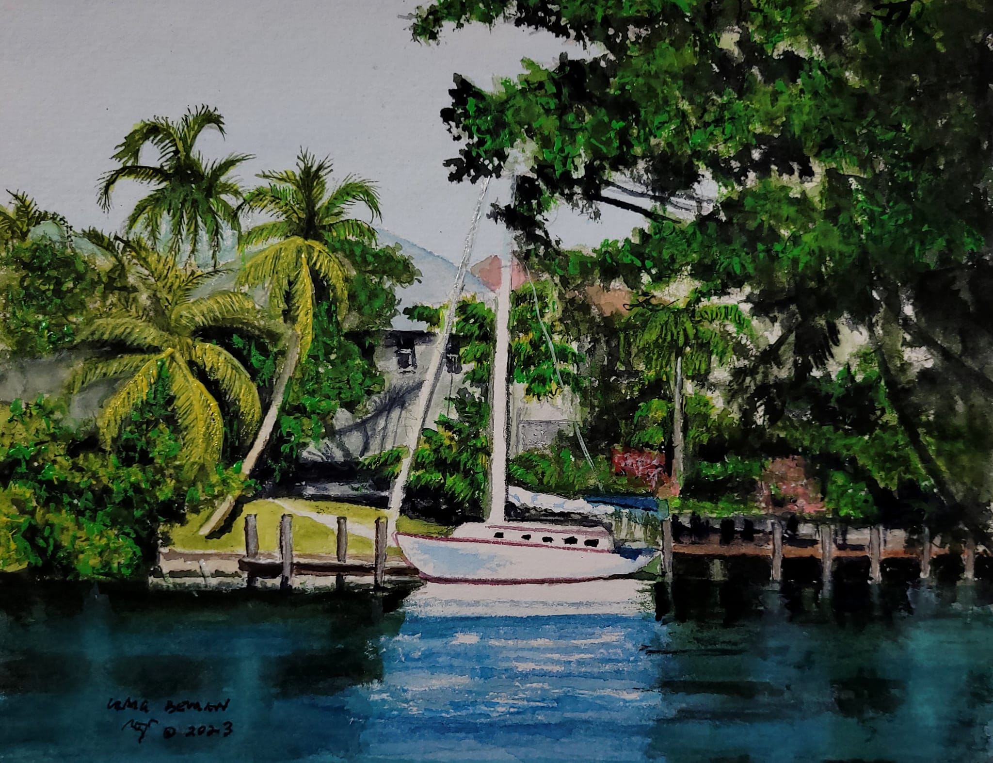 Drop Keel Original Watercolor Painting