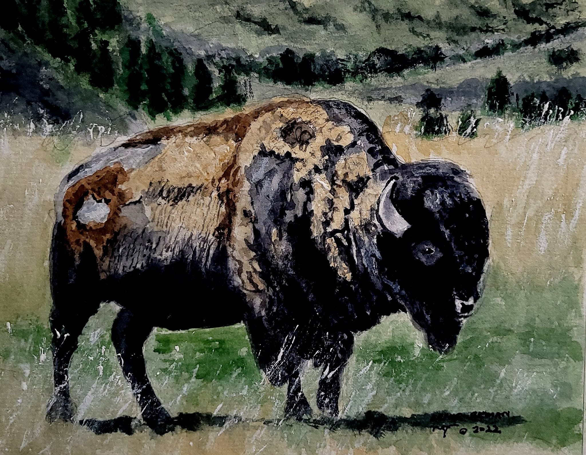 Fort Niobrara Original Watercolor Painting