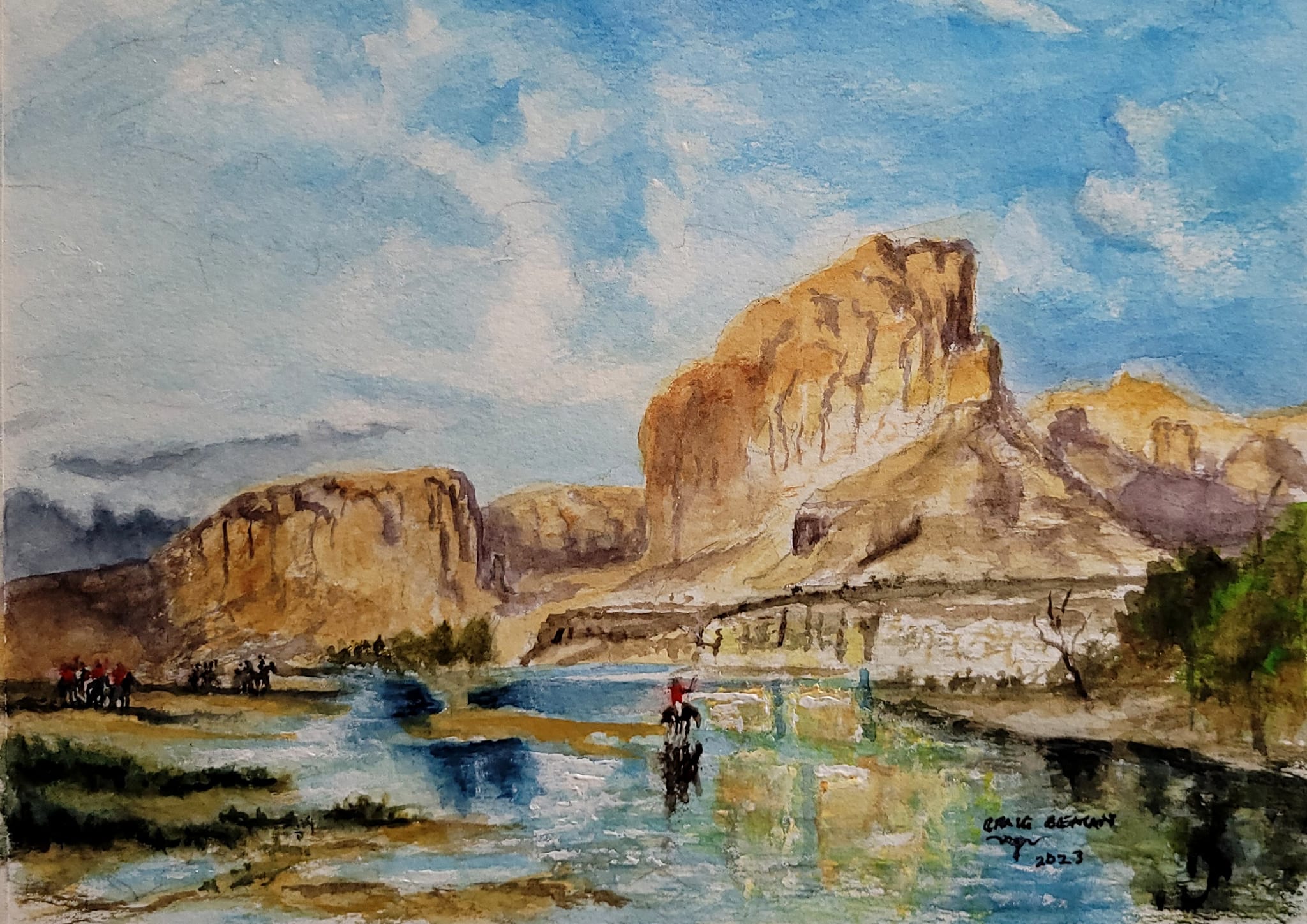 Green River Cliffs Original Watercolor Painting