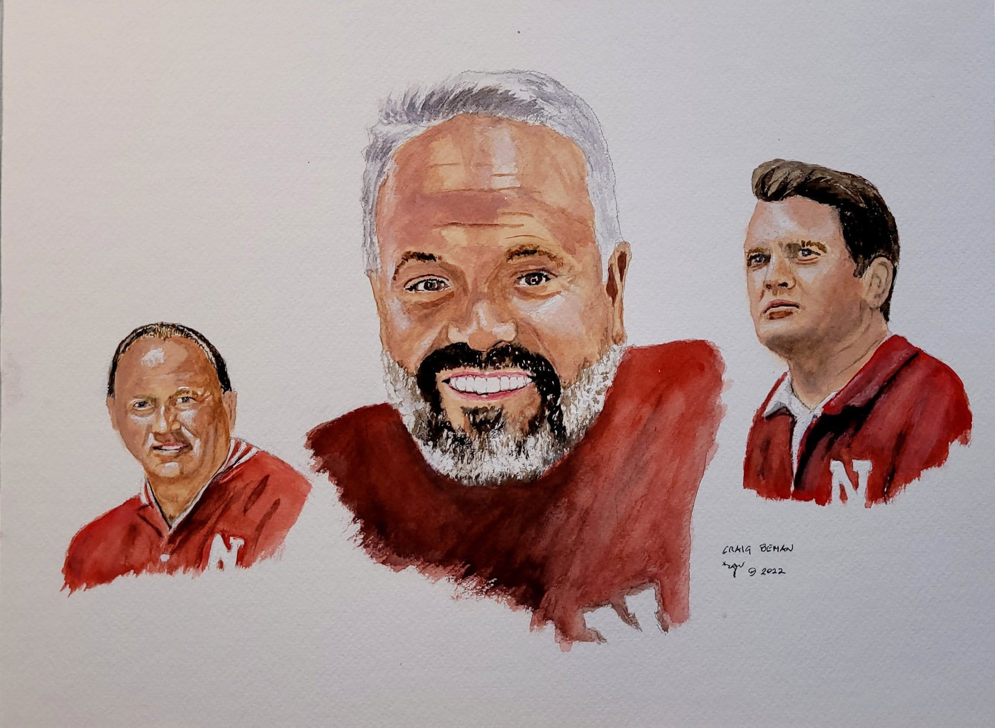 Matt Rhule and Friends Original Watercolor Painting