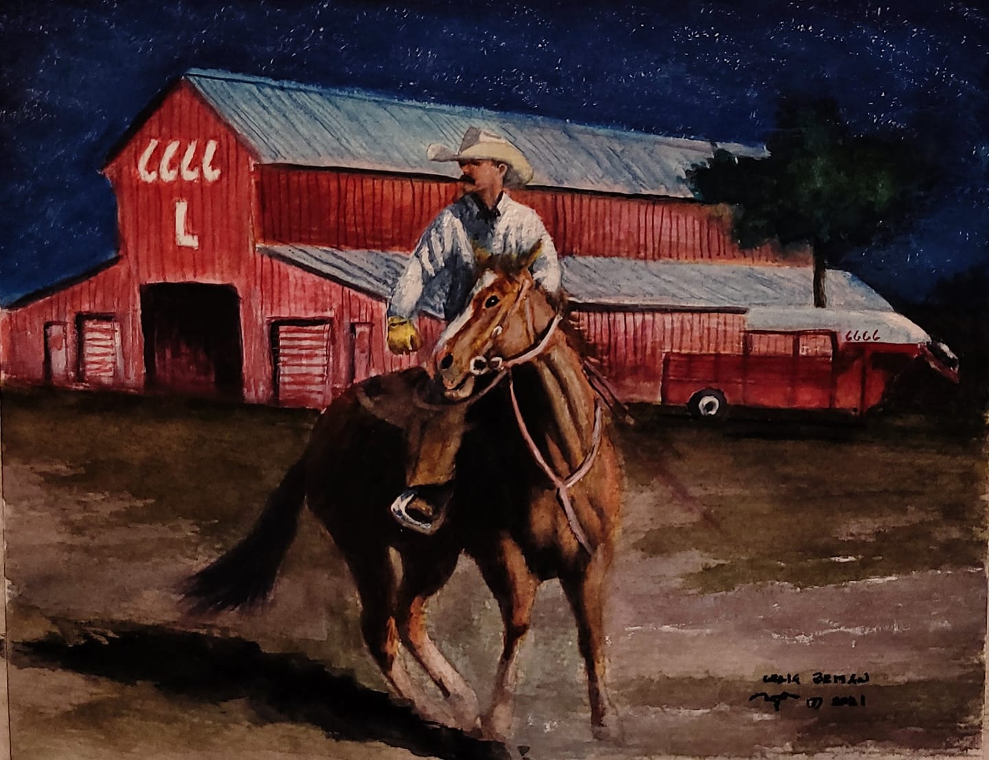 True West Original Watercolor Painting