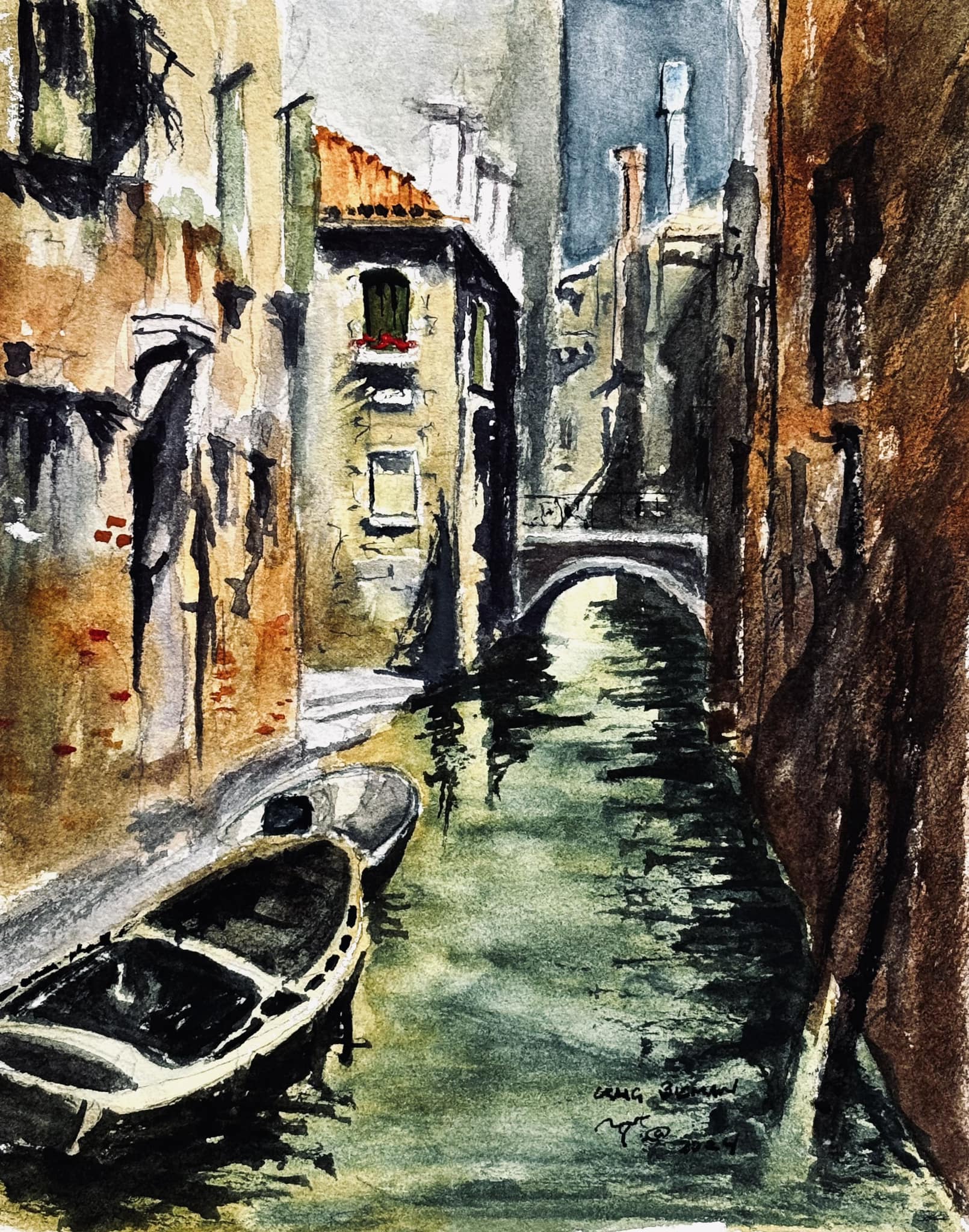 Venice Original Watercolor Painting