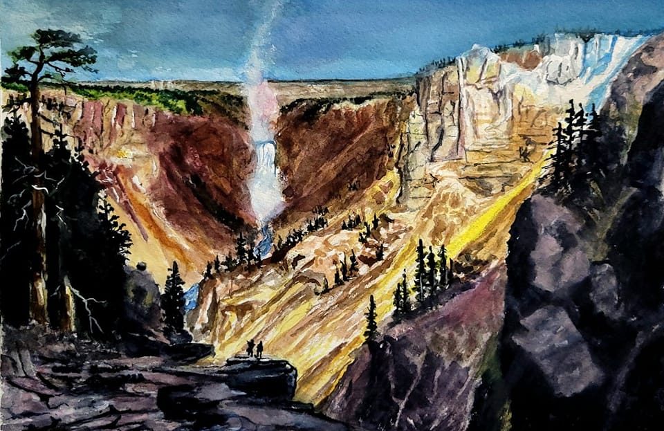 Yellowstone Original Watercolor Painting