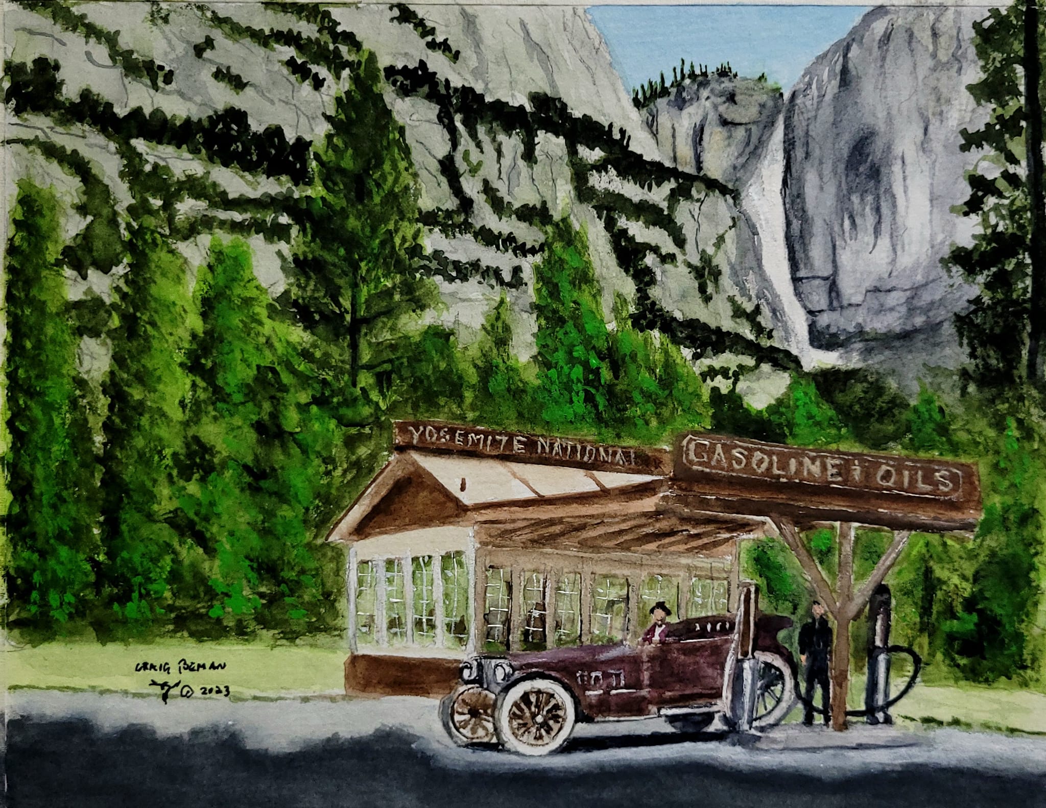 Yosemite Original Watercolor Painting