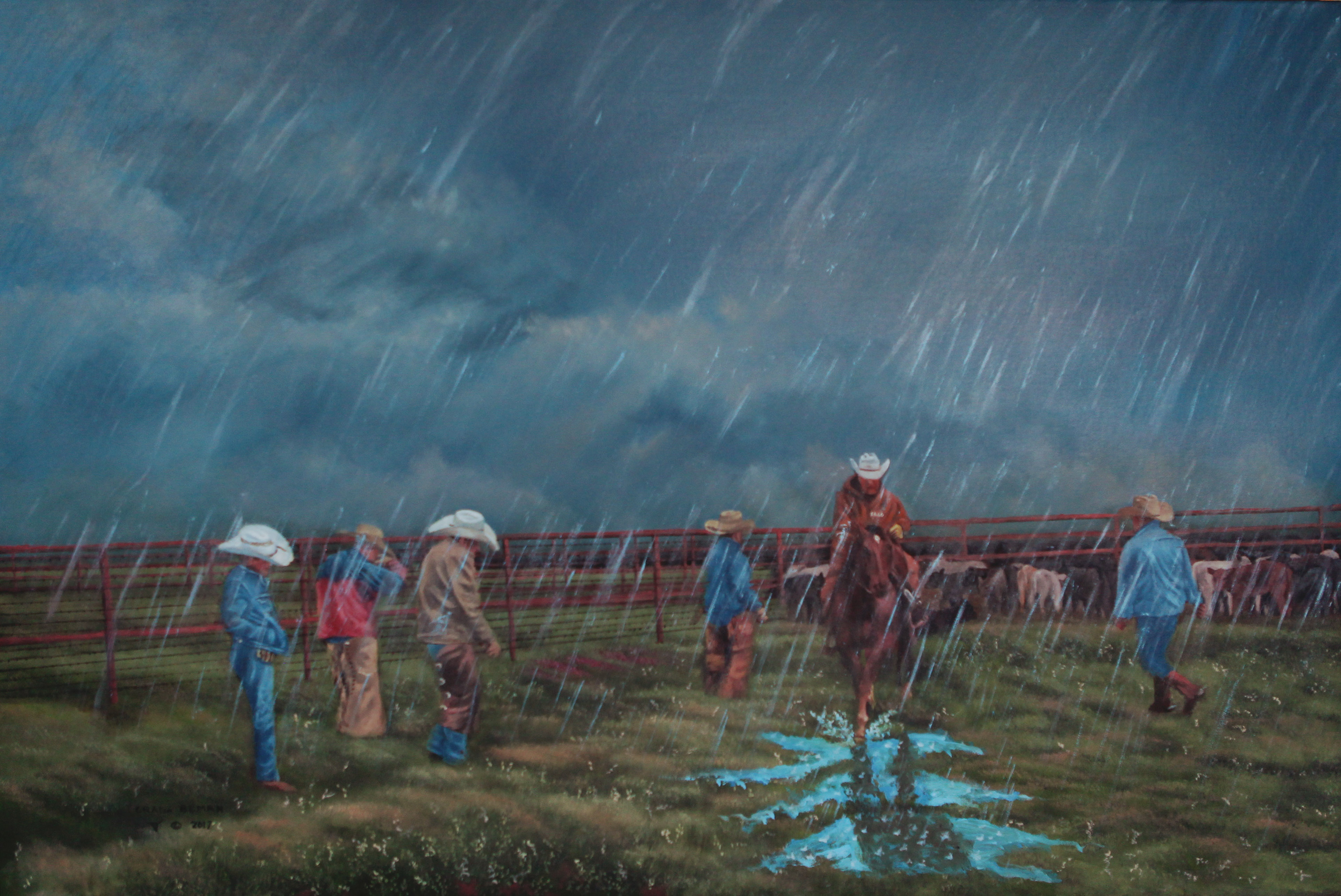 Sometimes It Pours Original Oil on Canvas