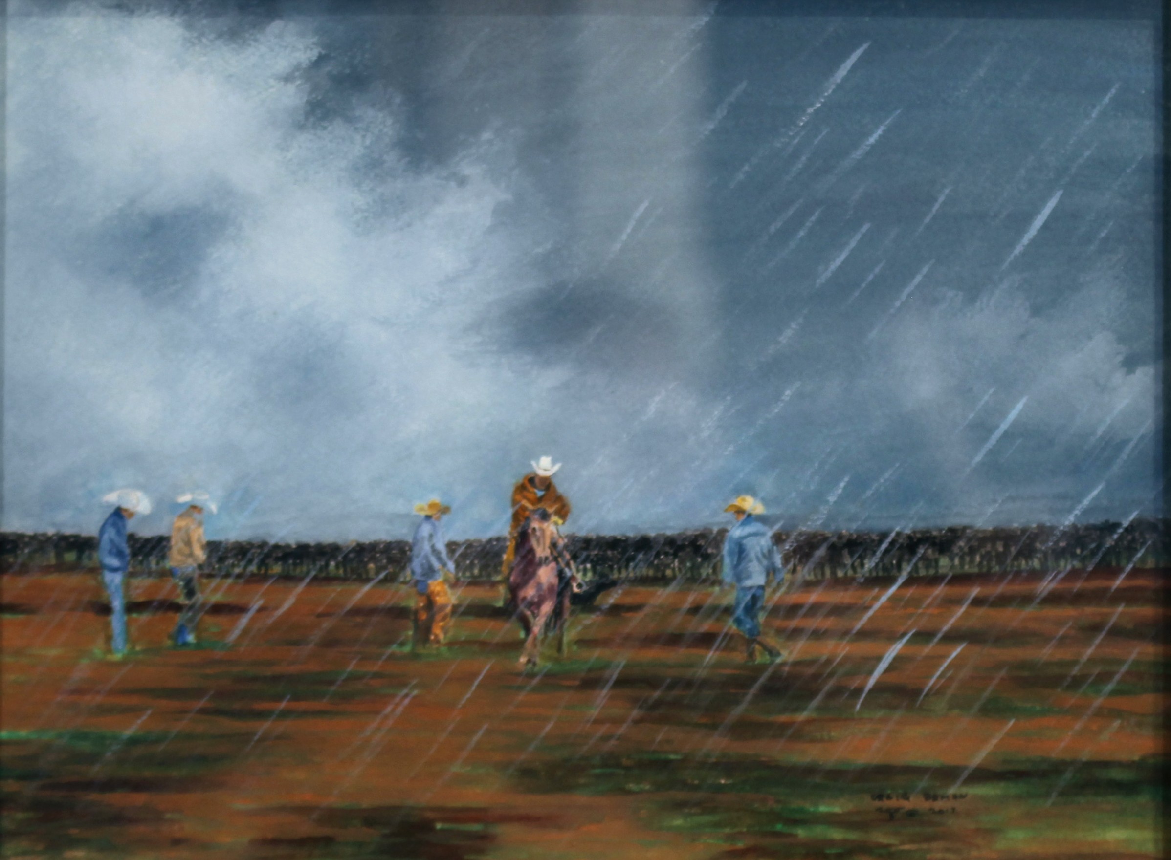 Sometimes It Pours Original Watercolor Painting