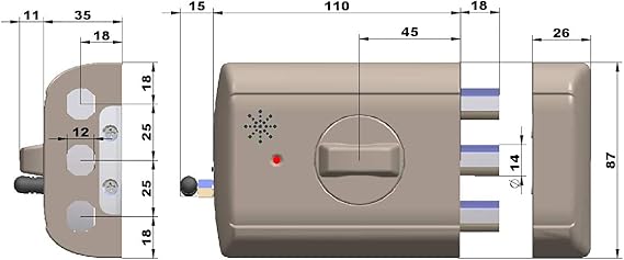 LINCE SUPRATRONIK Cerradura Electronica Invisible con Alarma