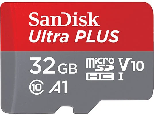 Tarjeta Micro SDXC - SanDisk Ultra PLUS, 150 MB/s, UHS-I, V10, A1, C10, Adaptador SD, Multicolor