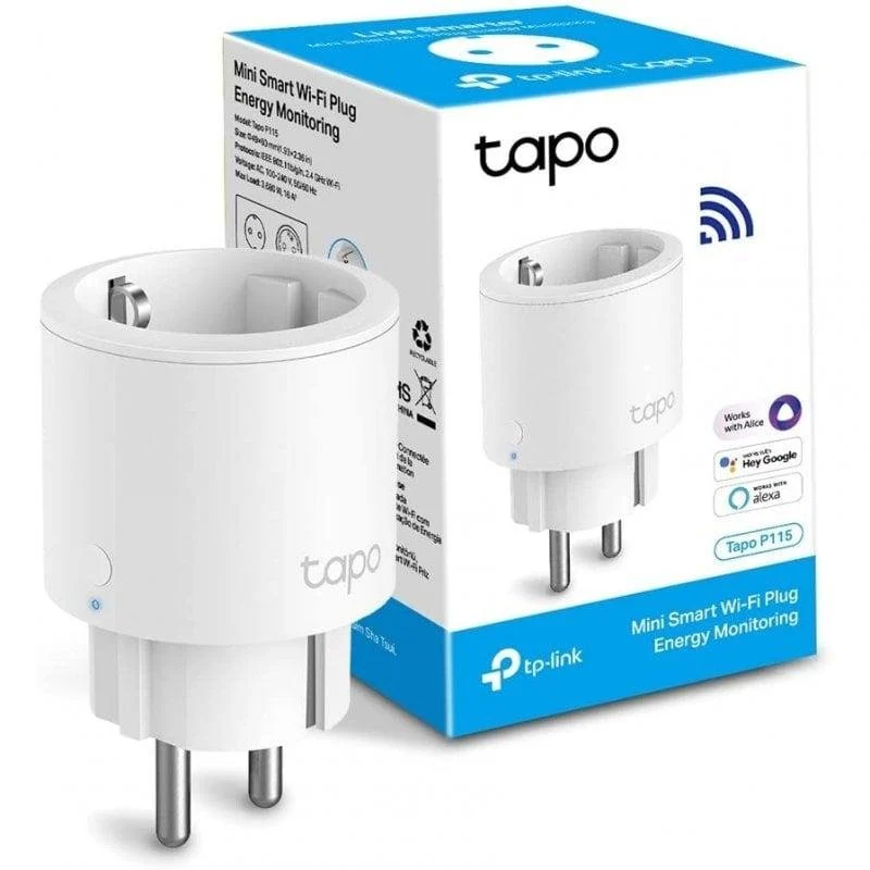  TP-Link Tapo P115 Mini Enchufe Inteligente Wi-Fi con Monitor Energía Ideal para Regletas