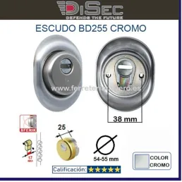 ESCUDO DISEC BD255-25 ROTOR AC.MANGANESO 26mm 38mm ORO